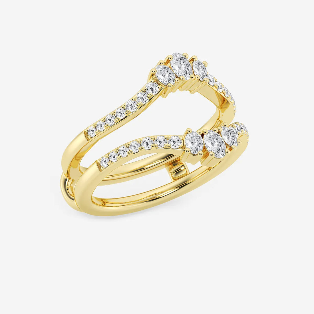 Oravelle Oval & Round Lab-Grown Diamond Ring Enhancer