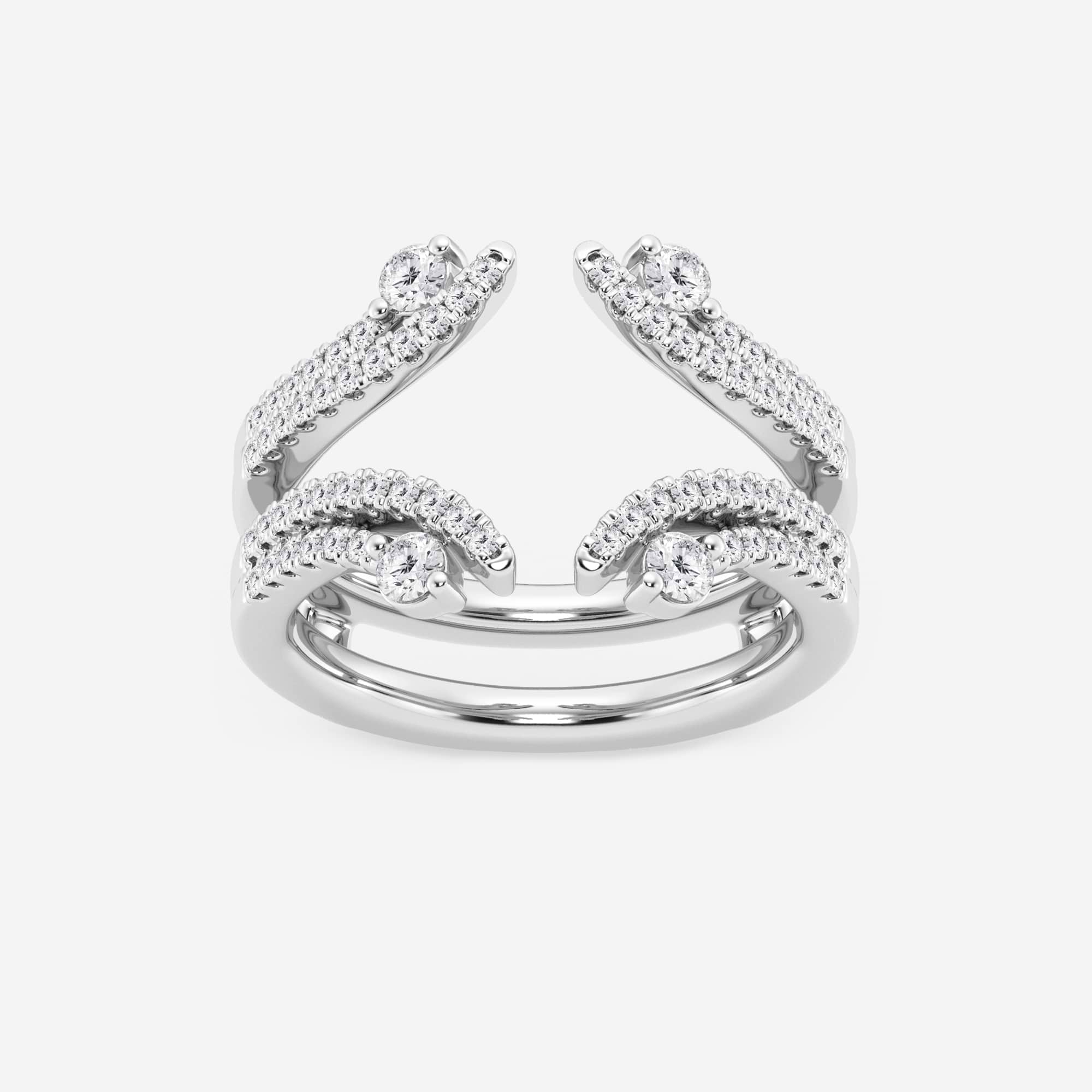 Duovelle Round Lab-Grown Diamond Two-Row Ring Enhancer