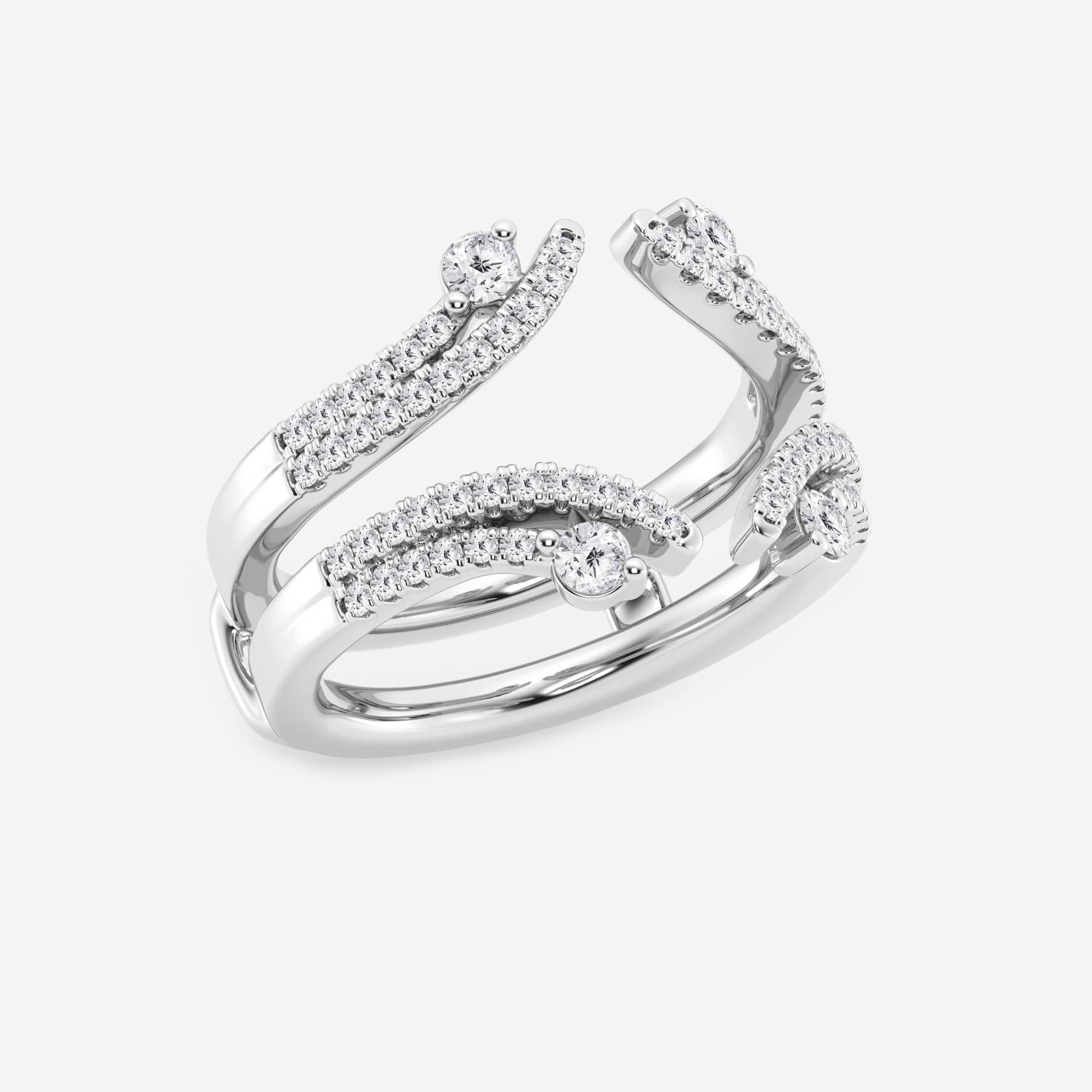 Duovelle Round Lab-Grown Diamond Two-Row Ring Enhancer