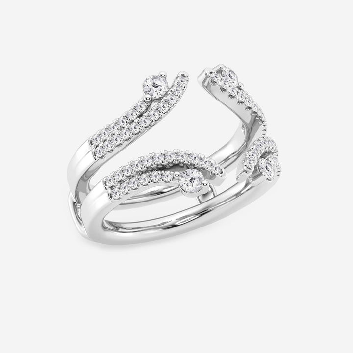 Duovelle Round Lab-Grown Diamond Two-Row Ring Enhancer