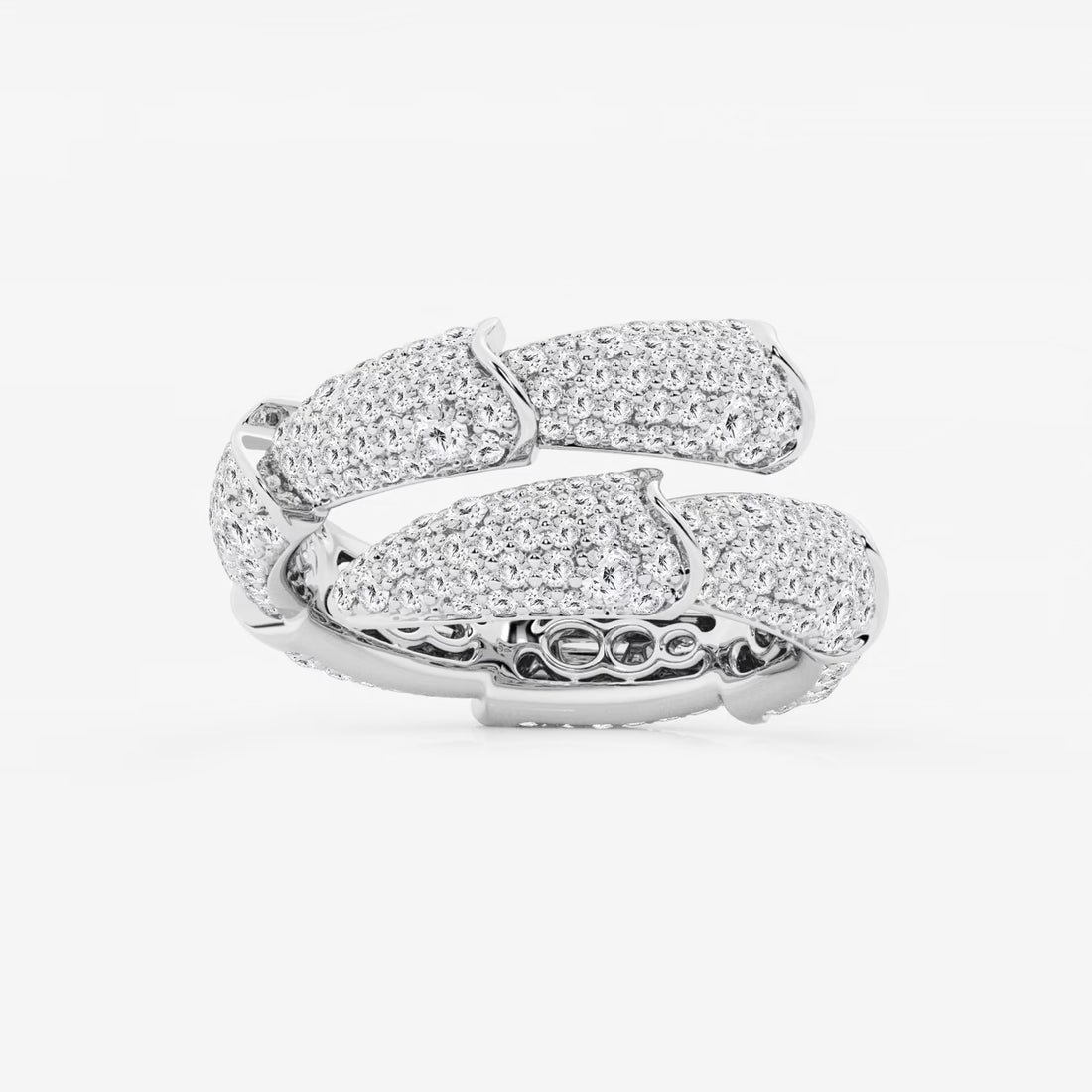 Luméa Round Lab-Grown Diamond Pavé Stacked Bypass Ring