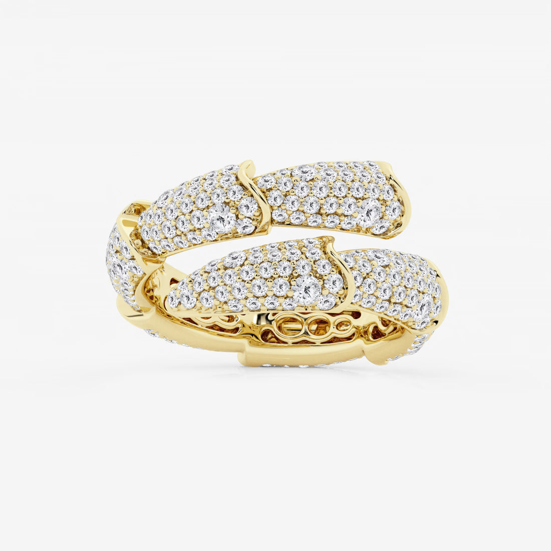 Luméa Round Lab-Grown Diamond Pavé Stacked Bypass Ring
