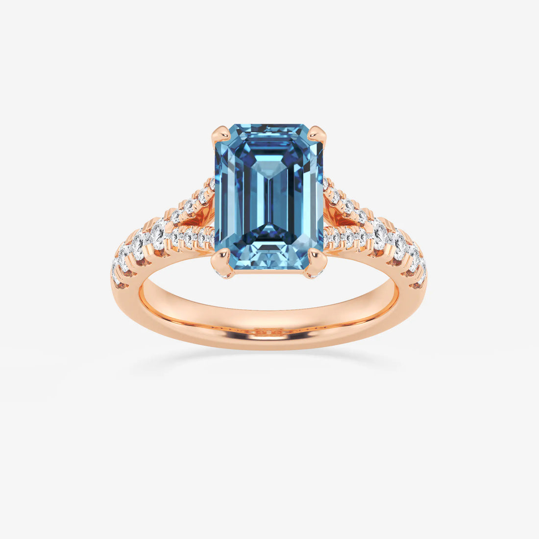 Emerald Cut Three-Stone Engagement Ring