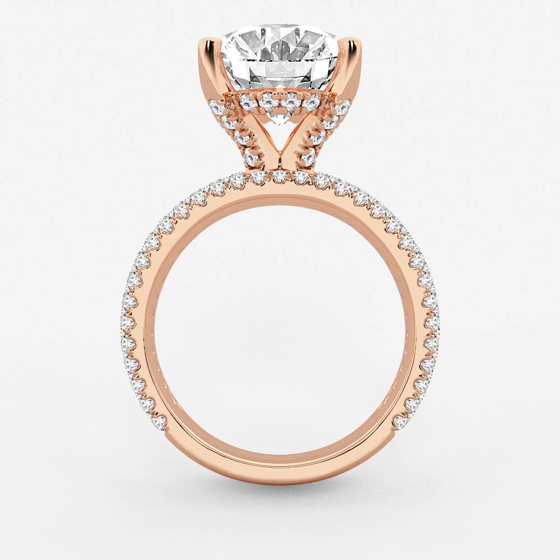 Lunara Oval Lab Grown Diamond Hidden Halo Engagement Ring