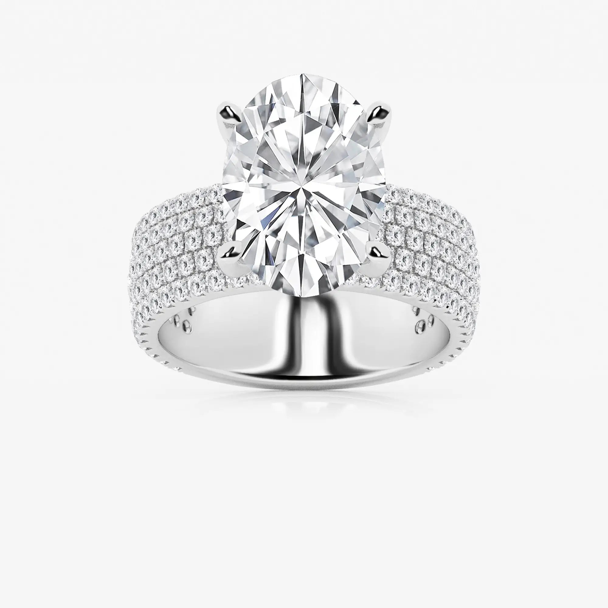 Lunara Oval Lab Grown Diamond Hidden Halo Engagement Ring
