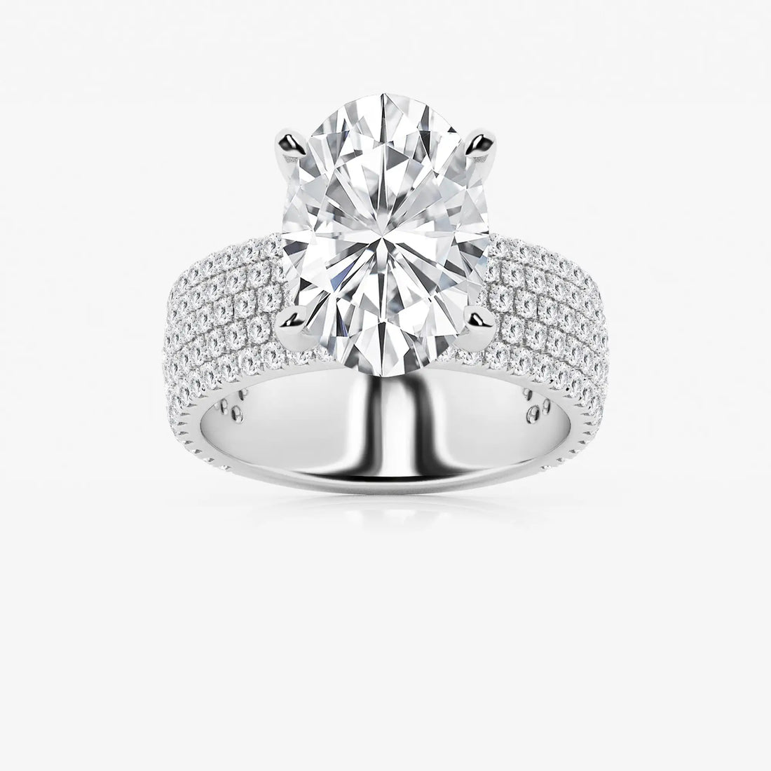 Lunara Oval Lab Grown Diamond Hidden Halo Engagement Ring