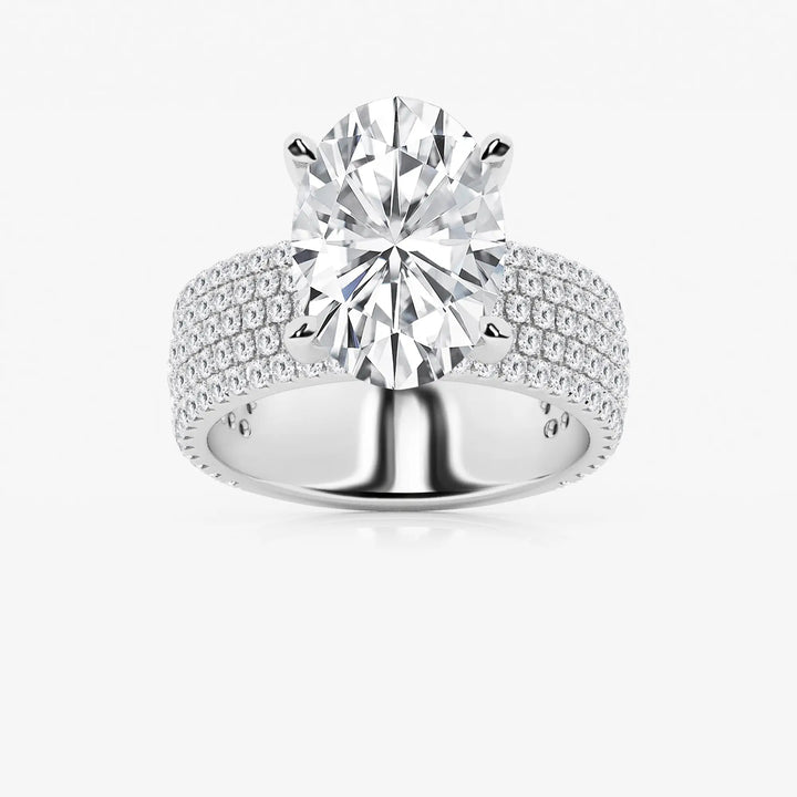 Lunara Oval Lab Grown Diamond Hidden Halo Engagement Ring