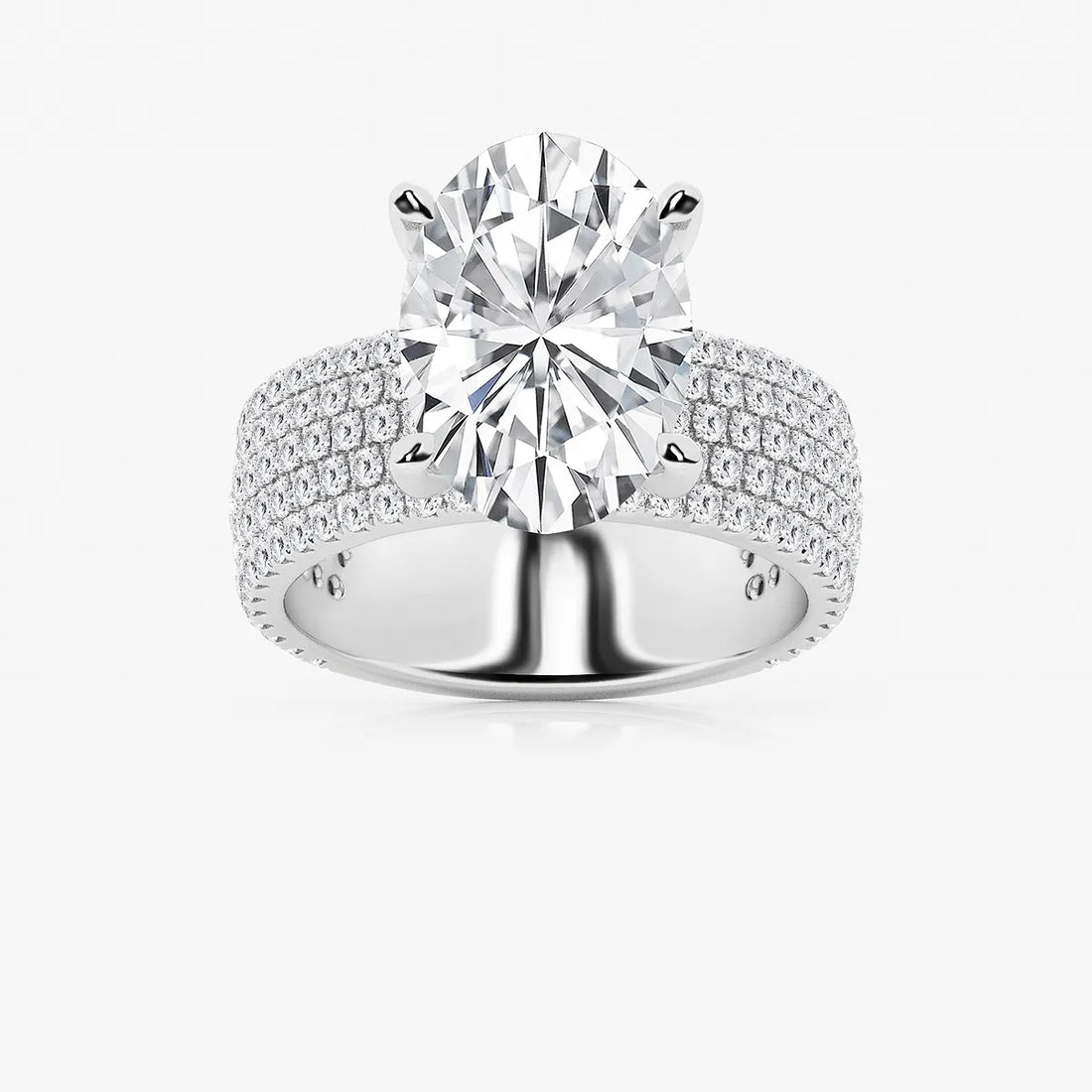 Lunara Oval Lab Grown Diamond Hidden Halo Engagement Ring