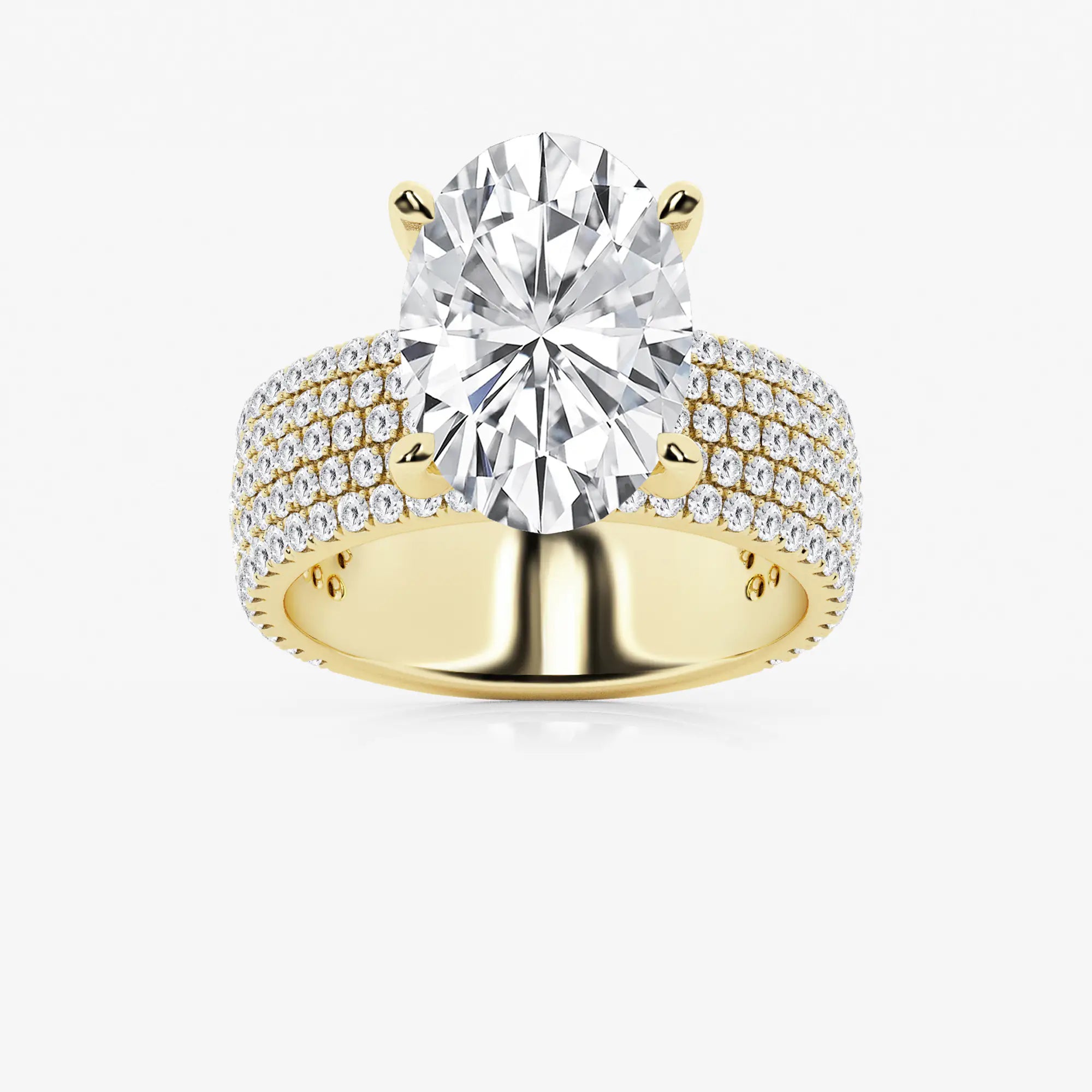 Lunara Oval Lab Grown Diamond Hidden Halo Engagement Ring