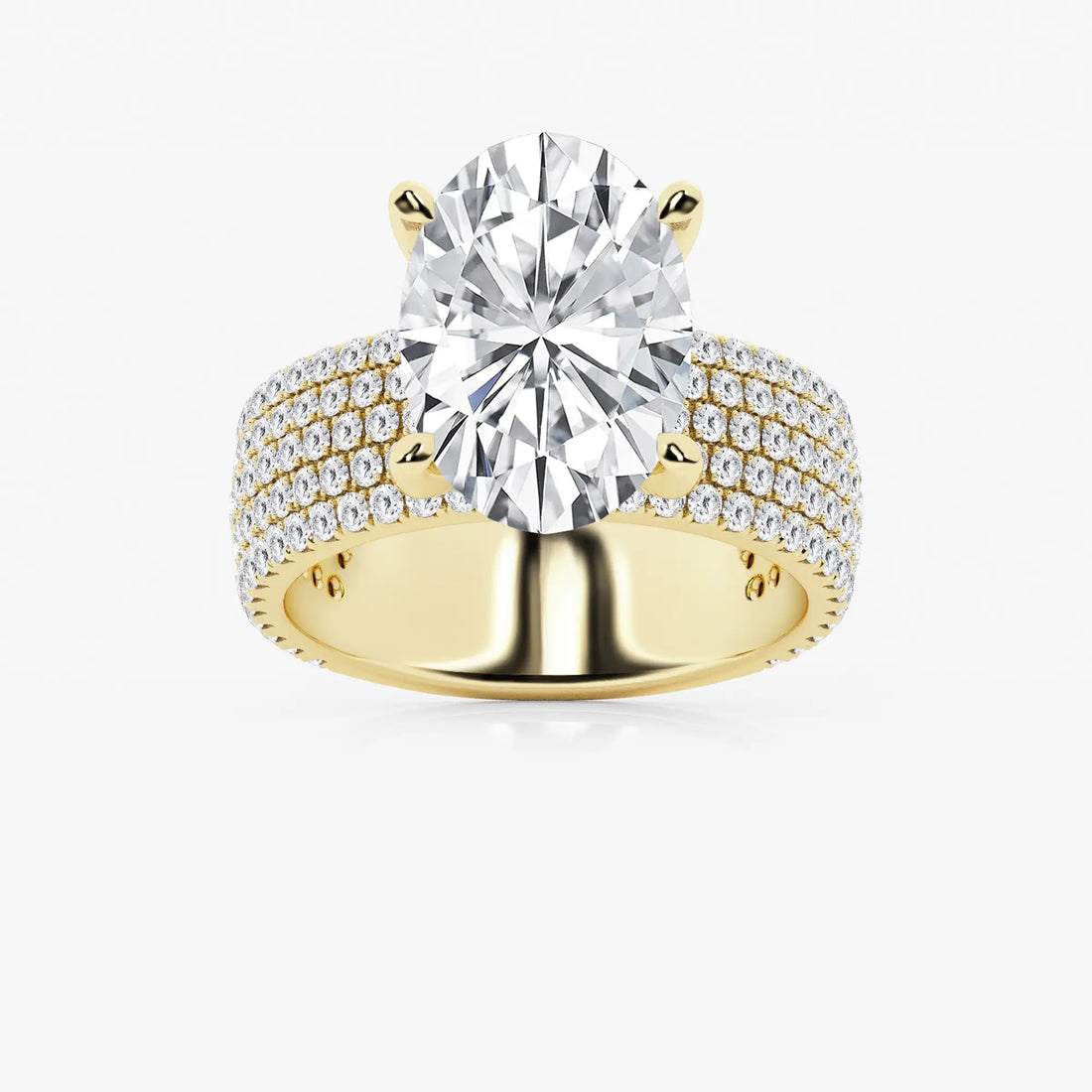 Lunara Oval Lab Grown Diamond Hidden Halo Engagement Ring