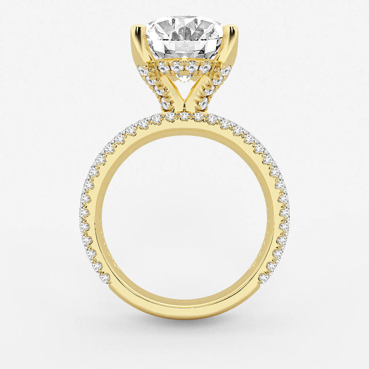 Lunara Oval Lab Grown Diamond Hidden Halo Engagement Ring