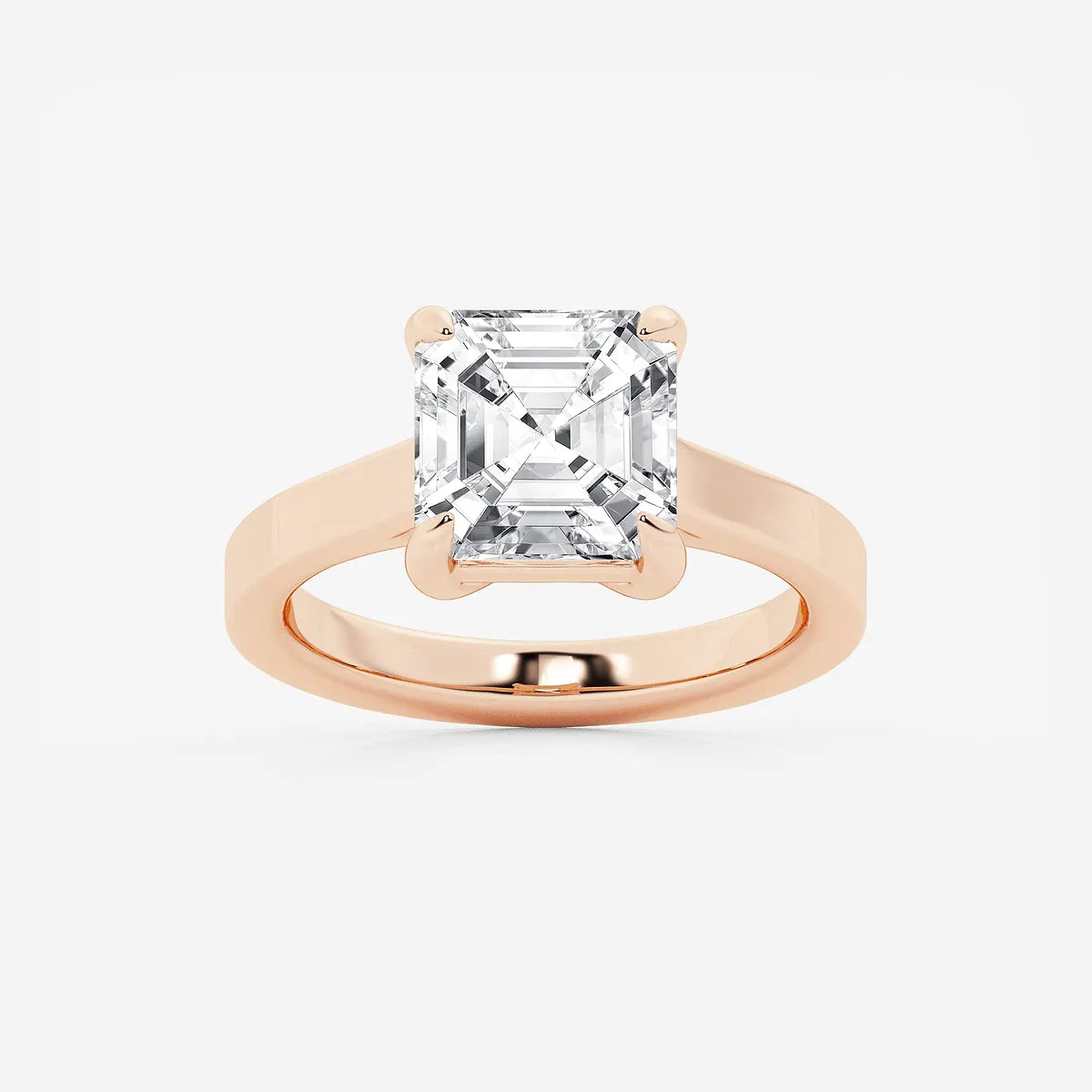Timeless Radiance Asscher Solitaire Engagement Ring