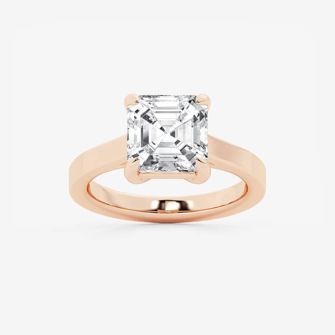 Timeless Radiance Asscher Solitaire Engagement Ring