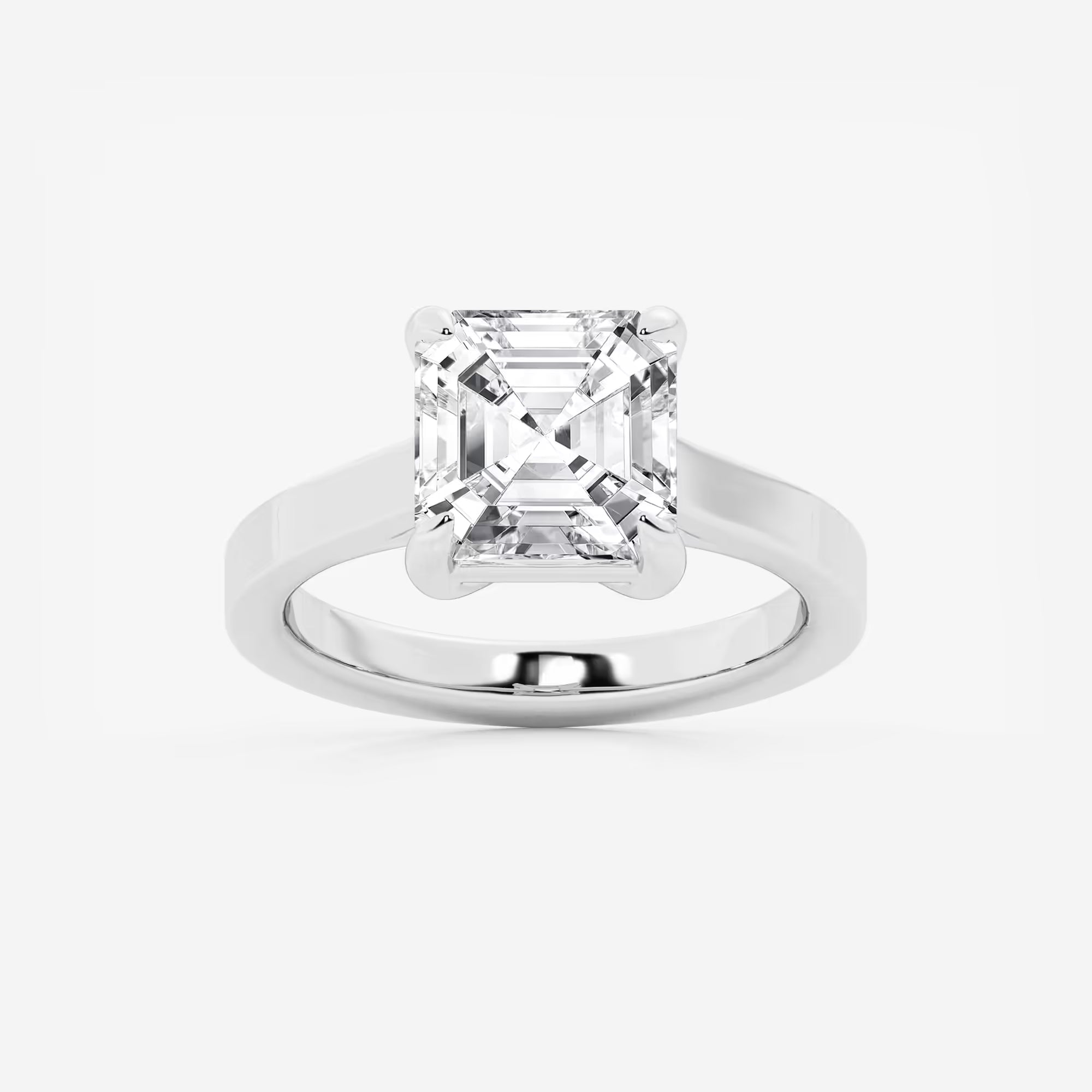 Timeless Radiance Asscher Solitaire Engagement Ring