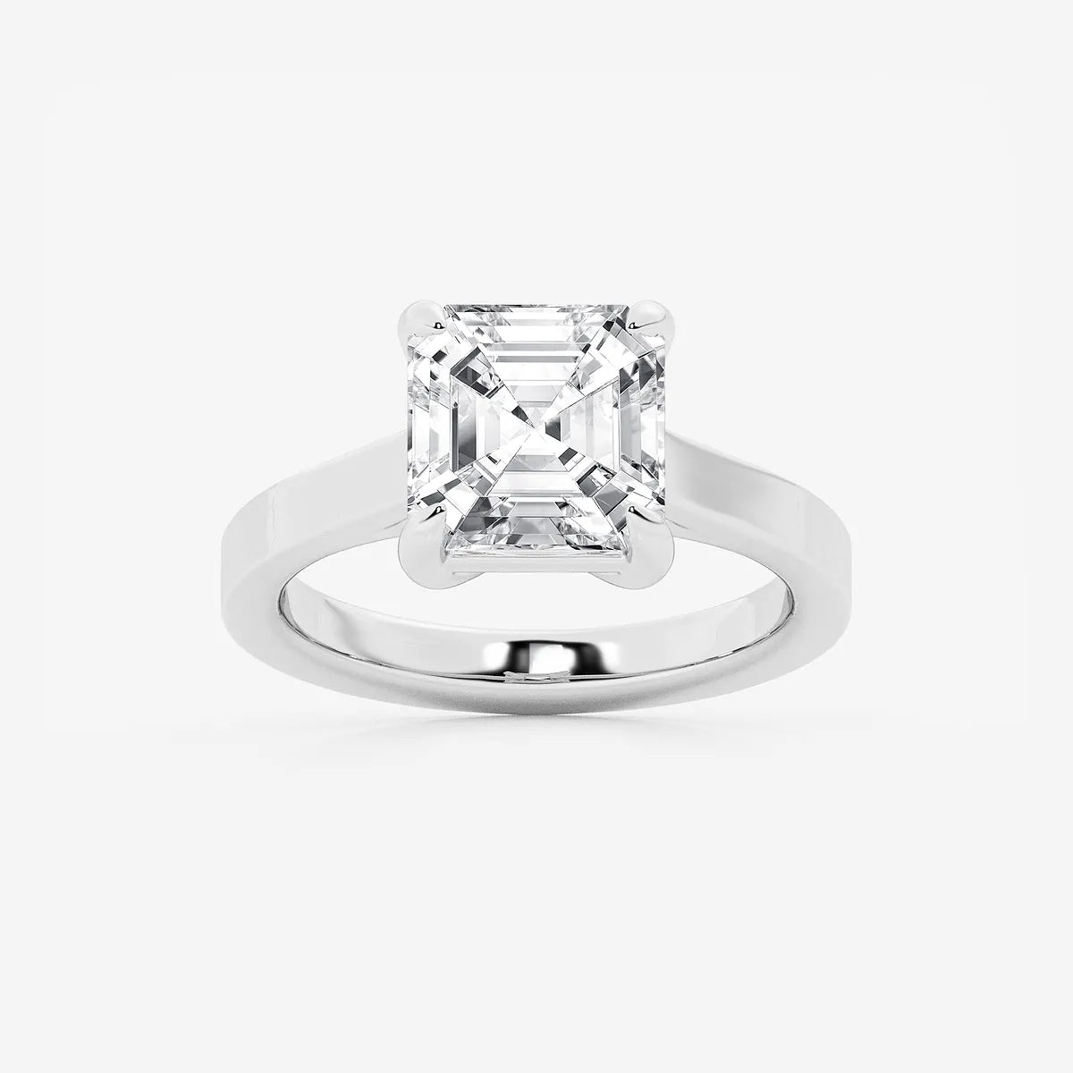 Timeless Radiance Asscher Solitaire Engagement Ring