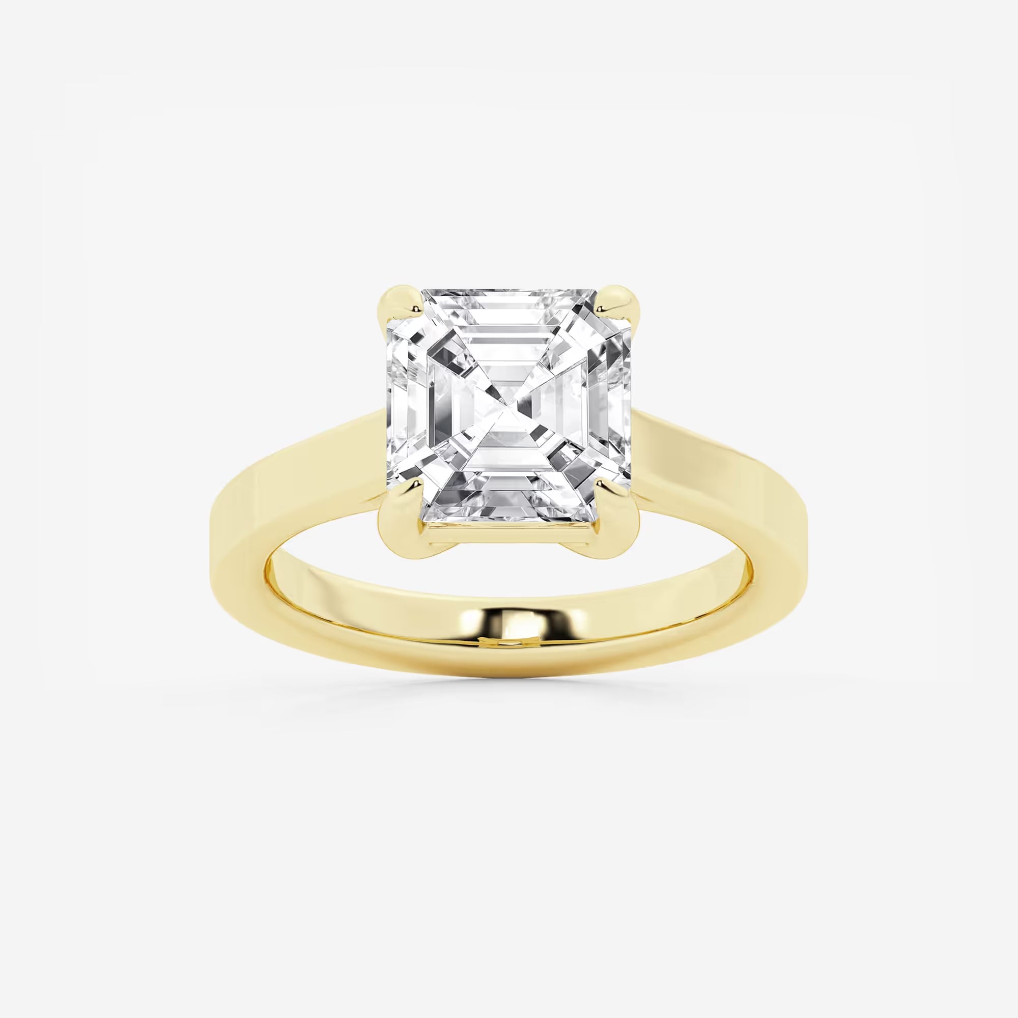 Timeless Radiance Asscher Solitaire Engagement Ring