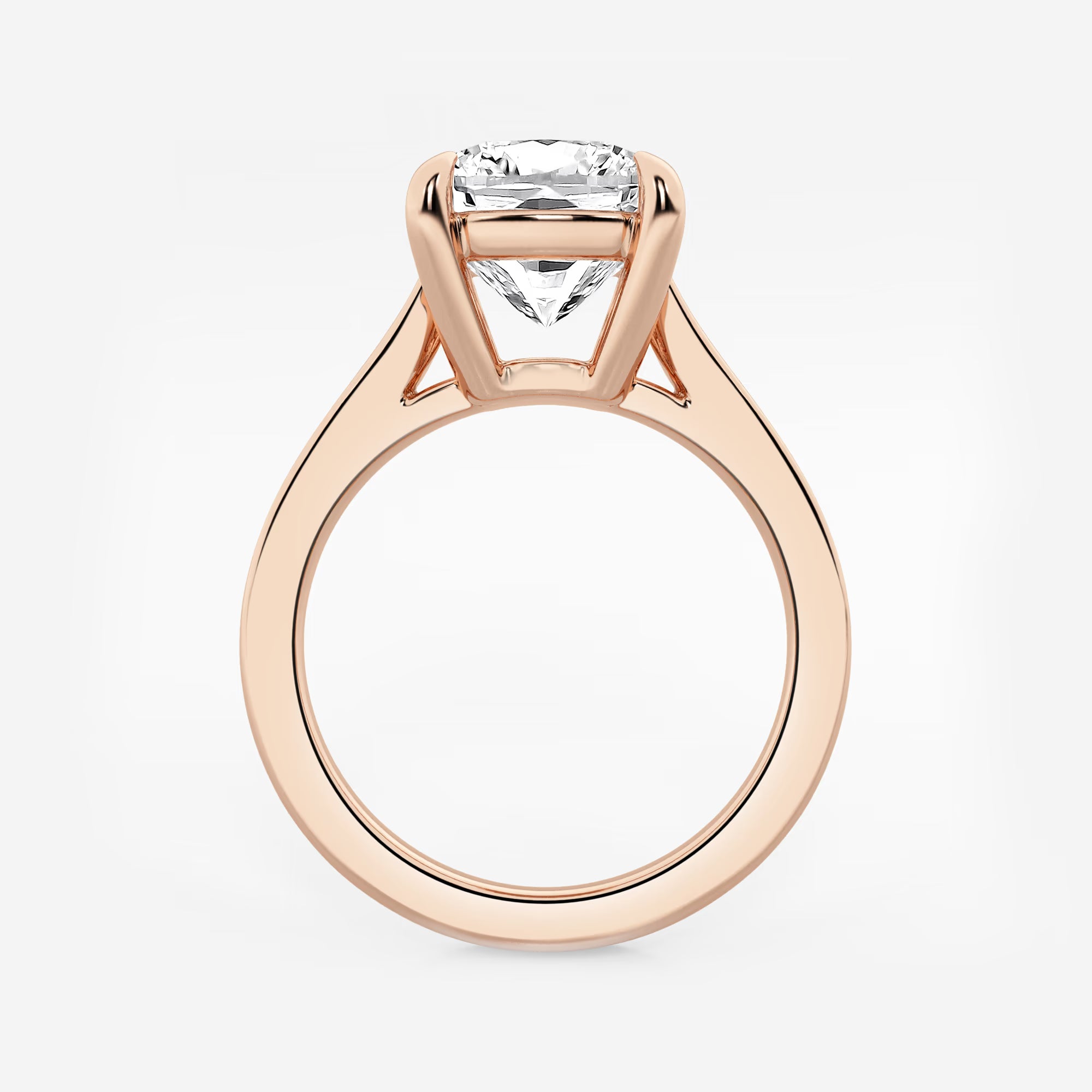 Cushion Lab Grown Diamond Solitaire Engagement Ring