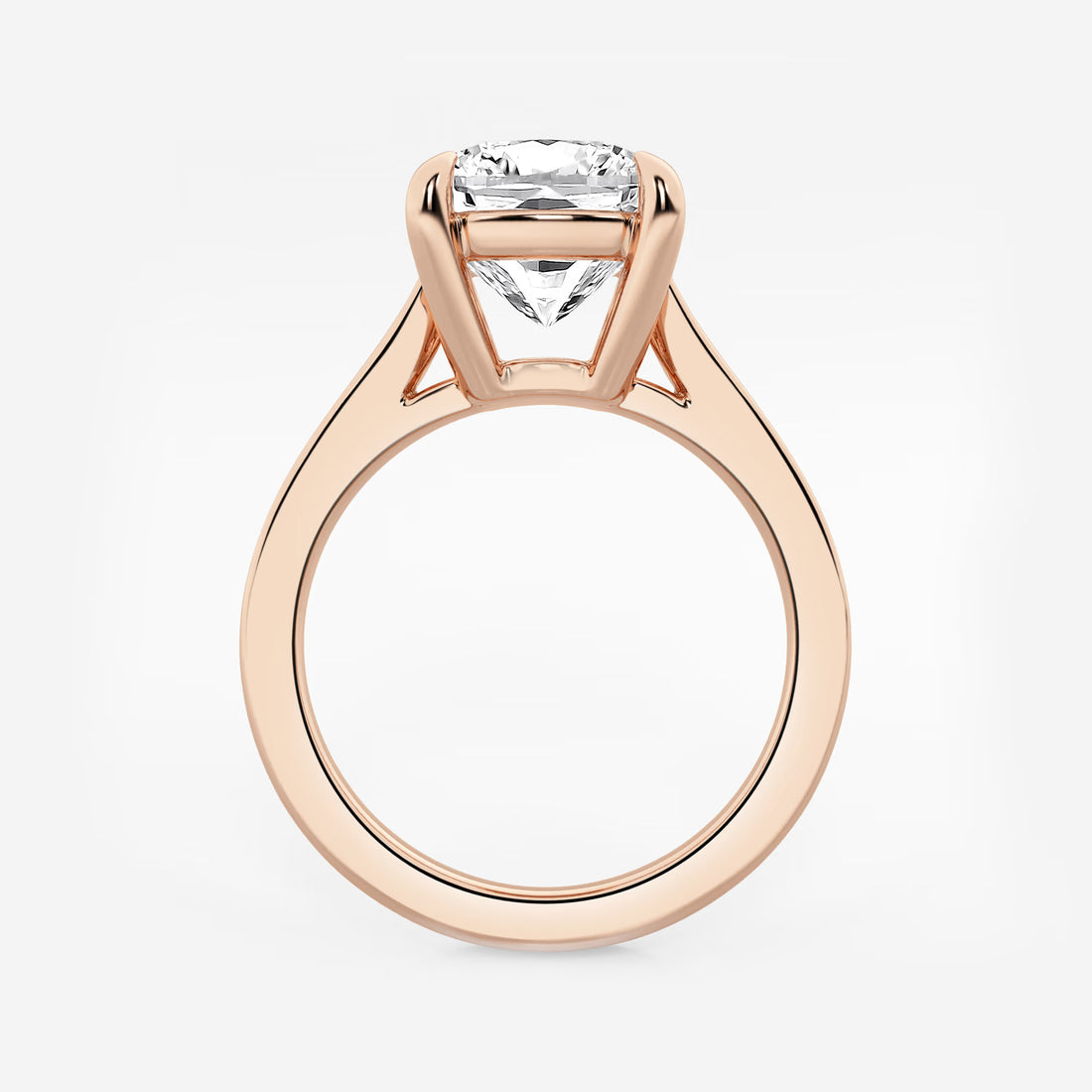 Cushion Lab Grown Diamond Solitaire Engagement Ring