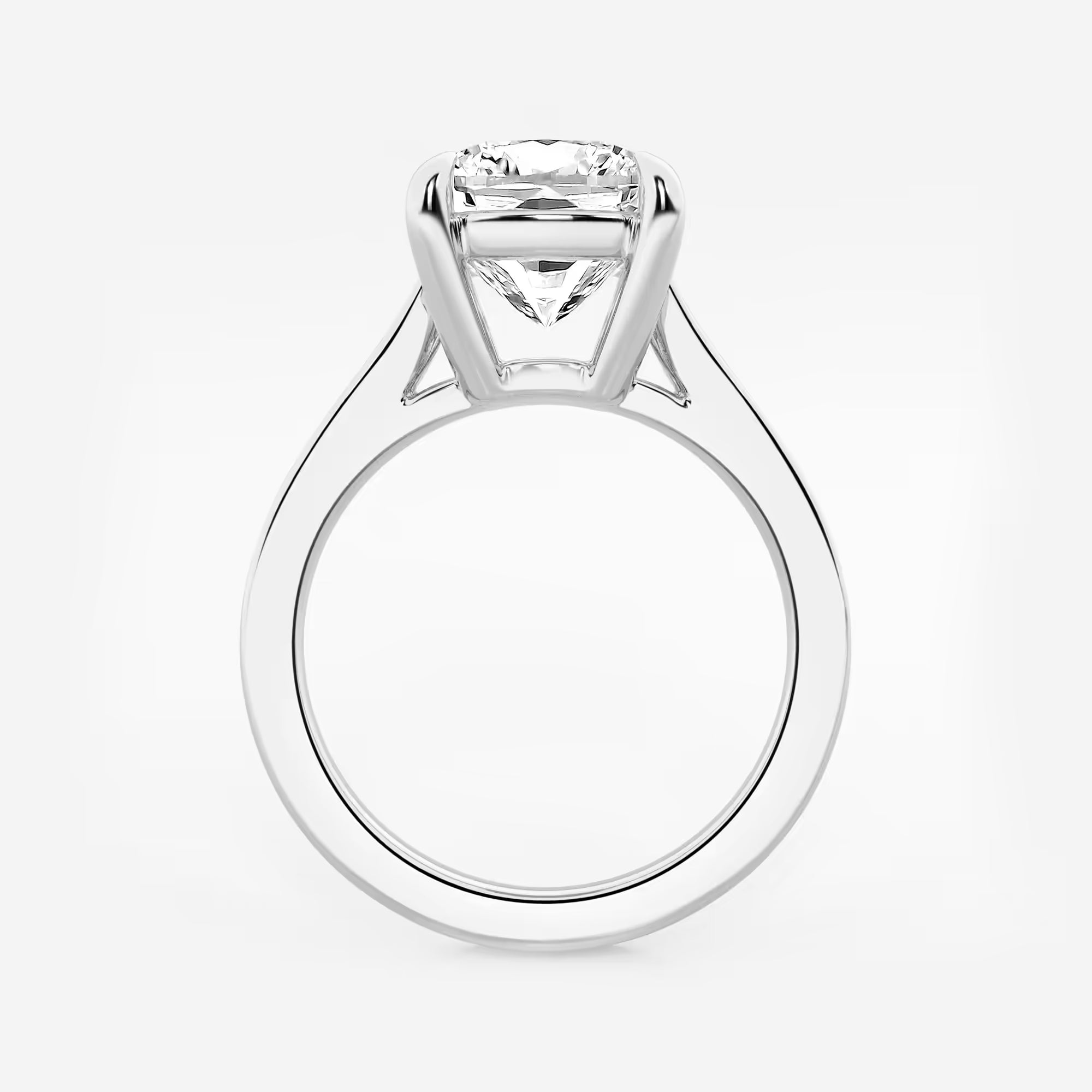 Cushion Lab Grown Diamond Solitaire Engagement Ring