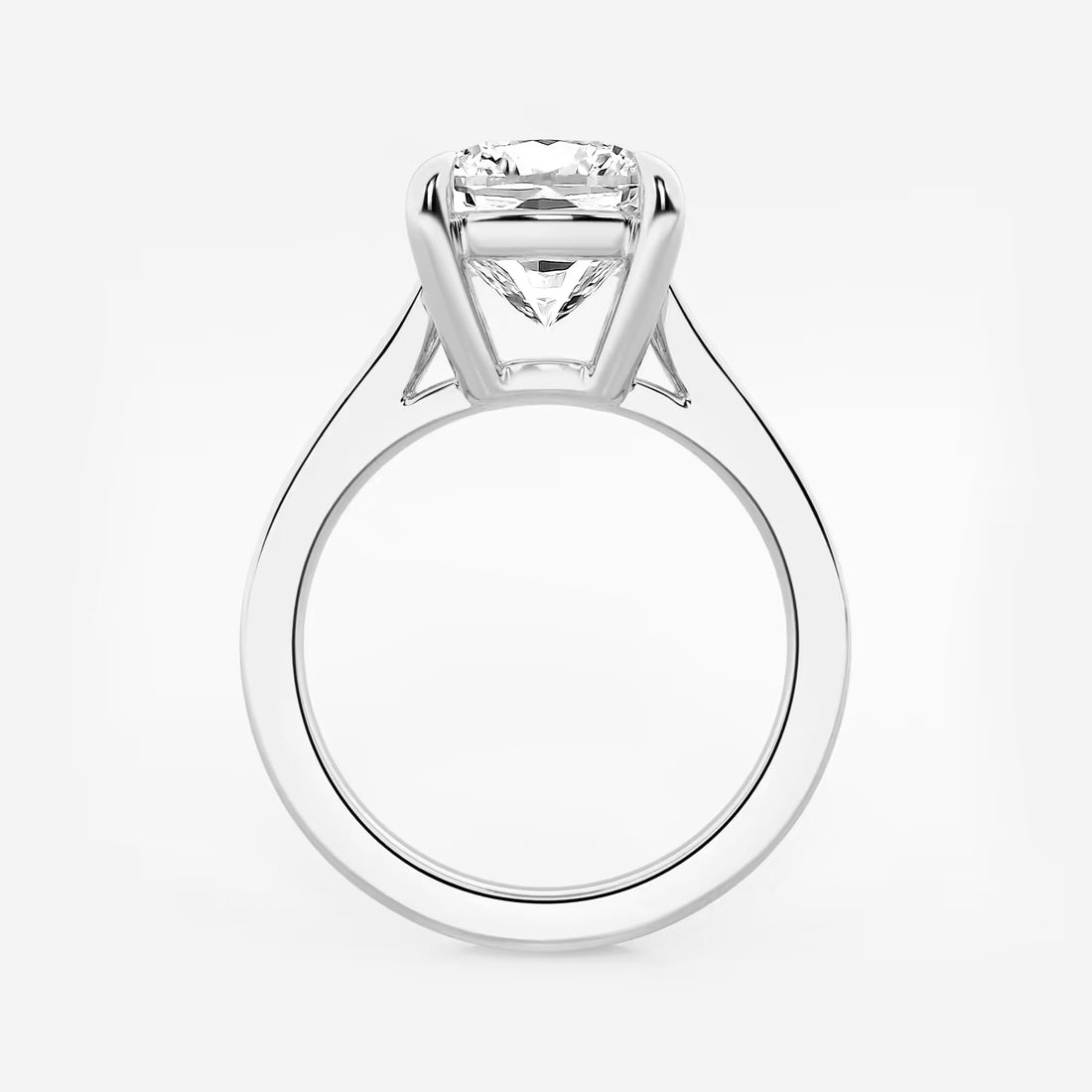 Cushion Lab Grown Diamond Solitaire Engagement Ring