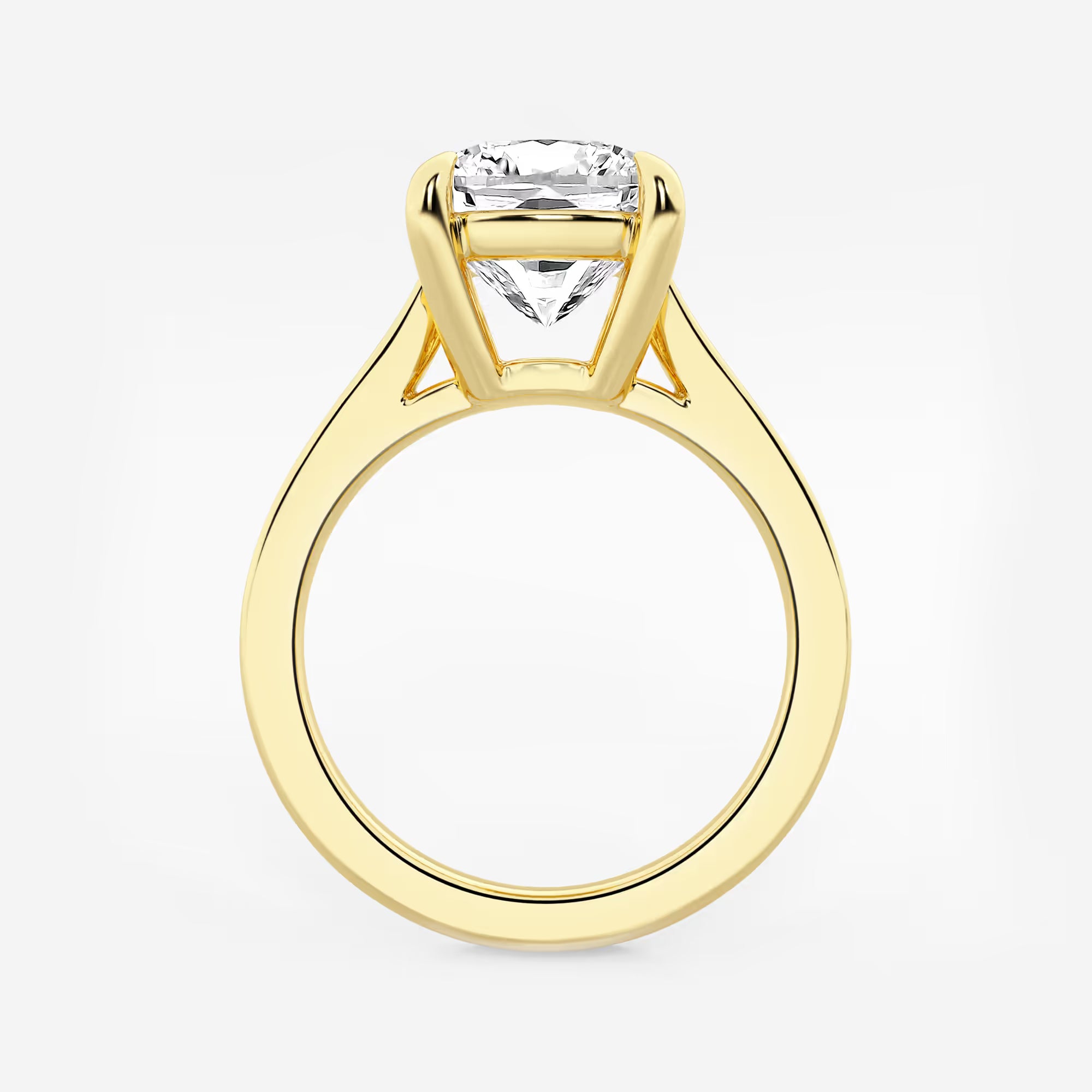 Cushion Lab Grown Diamond Solitaire Engagement Ring