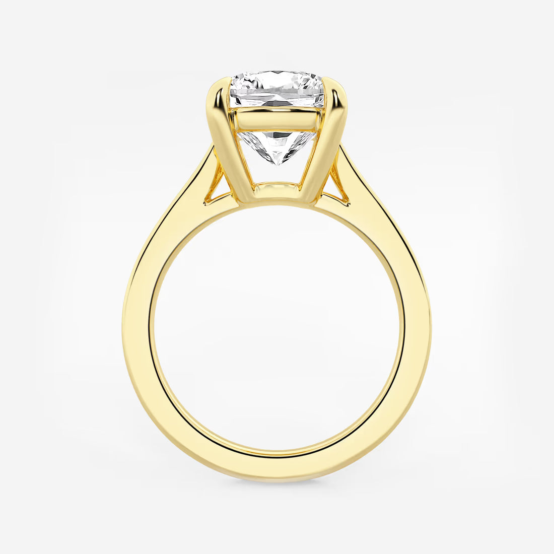 Cushion Lab Grown Diamond Solitaire Engagement Ring