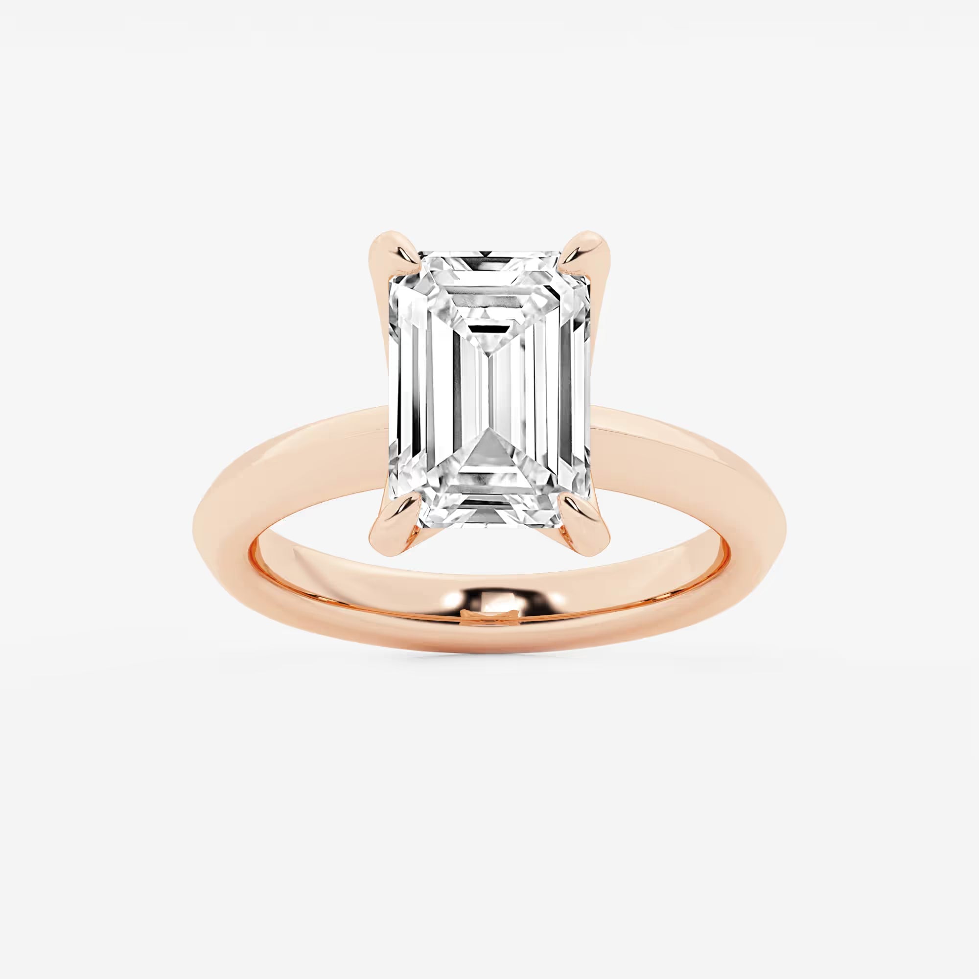 Emerald Cut Lab Grown Diamond Engagement Ring
