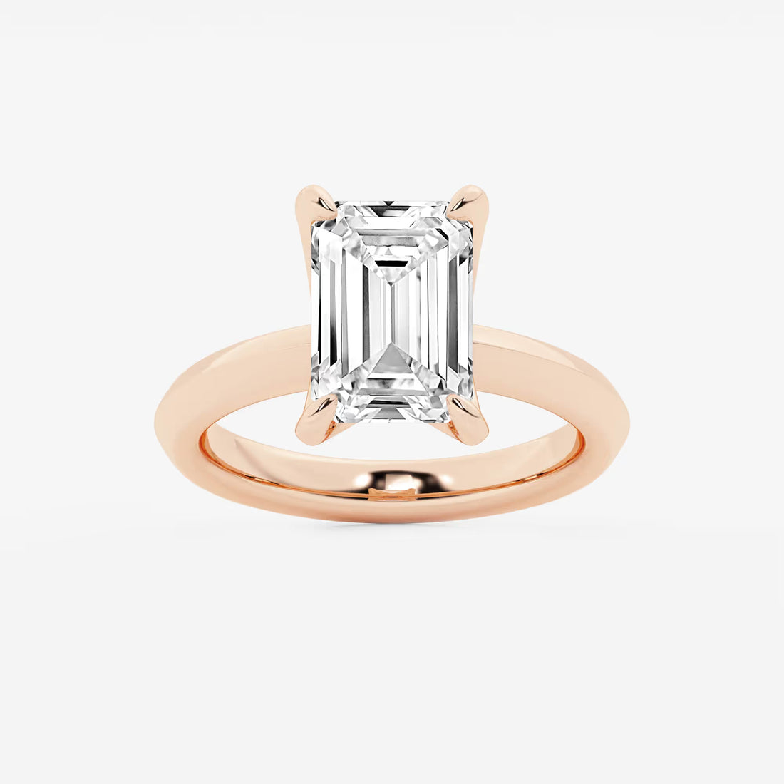 Emerald Cut Lab Grown Diamond Engagement Ring
