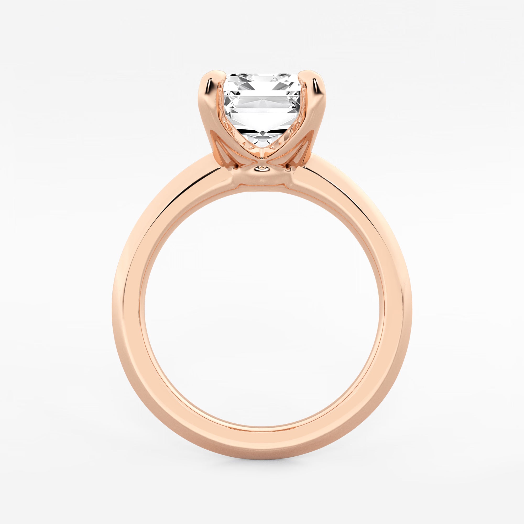 Emerald Cut Lab Grown Diamond Engagement Ring