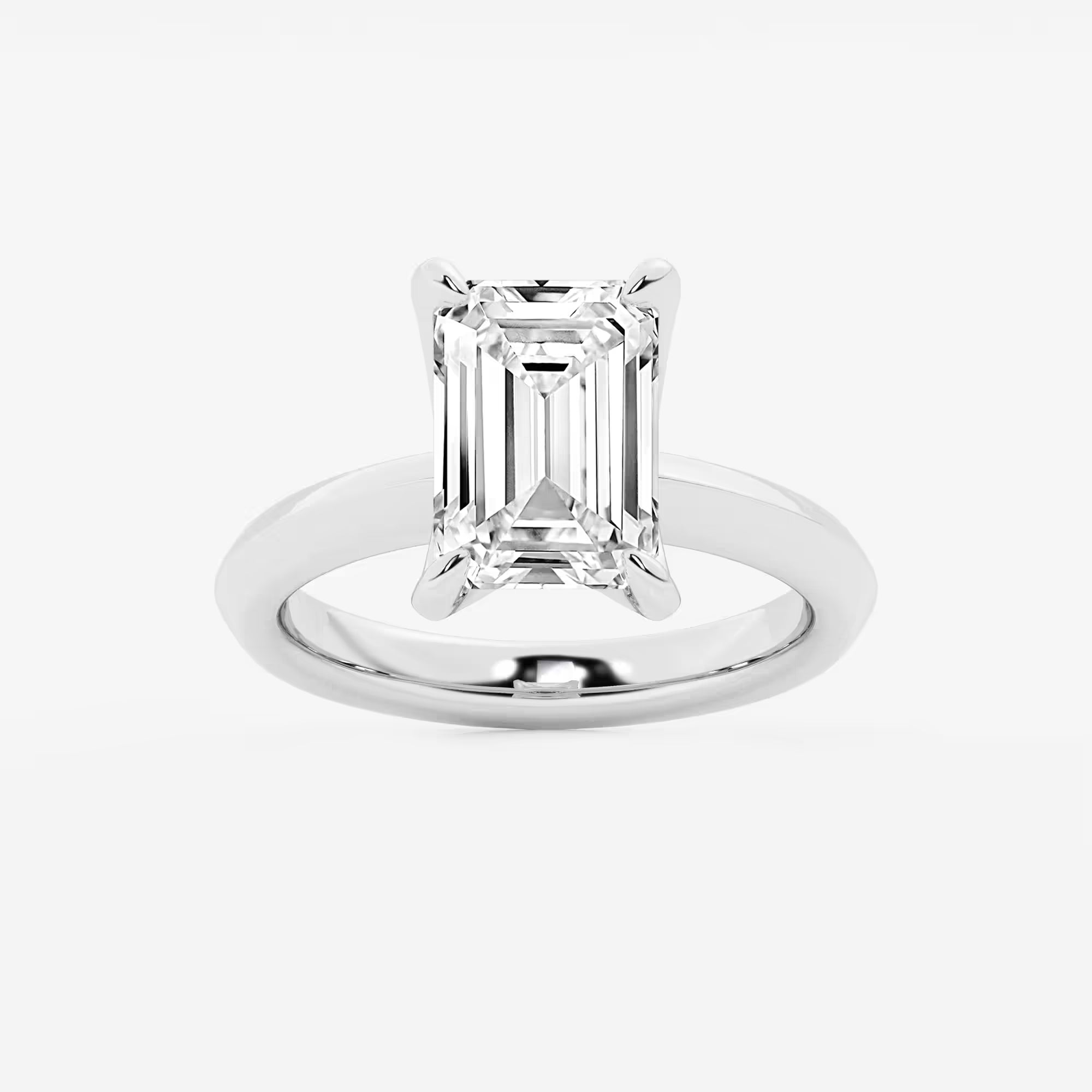 Emerald Cut Lab Grown Diamond Engagement Ring