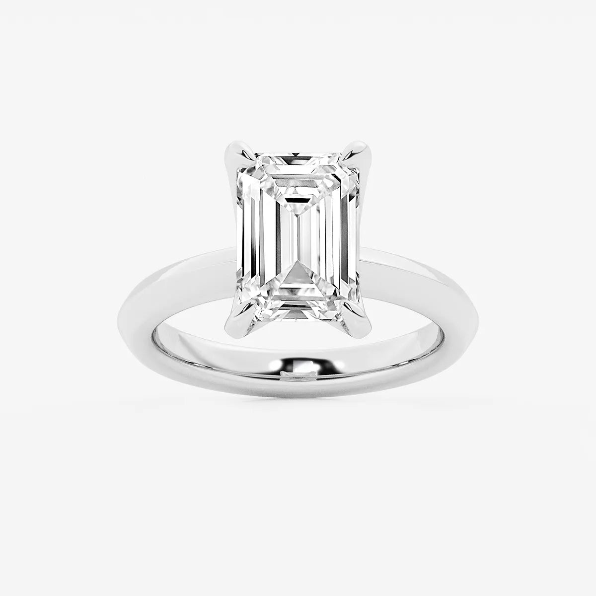 Emerald Cut Lab Grown Diamond Engagement Ring