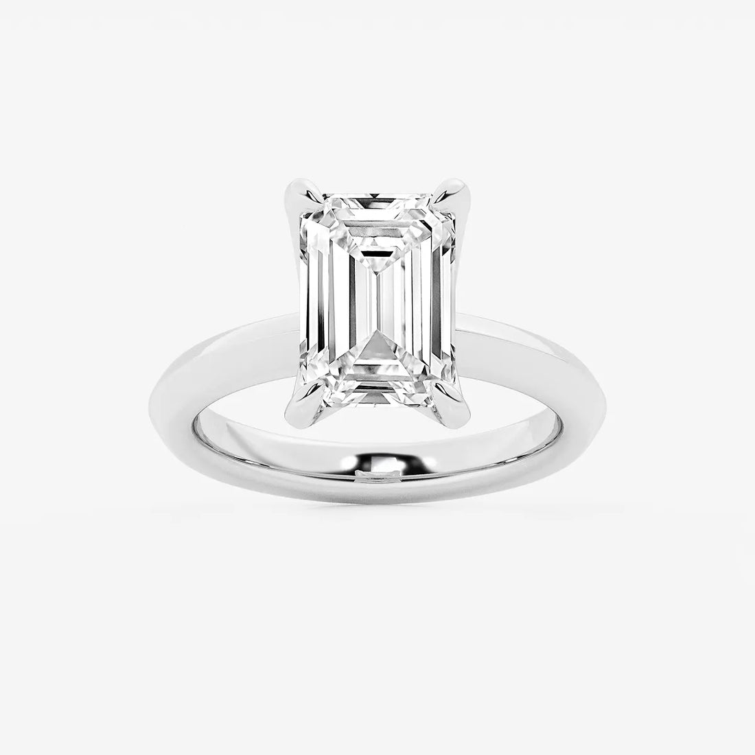 Emerald Cut Lab Grown Diamond Engagement Ring