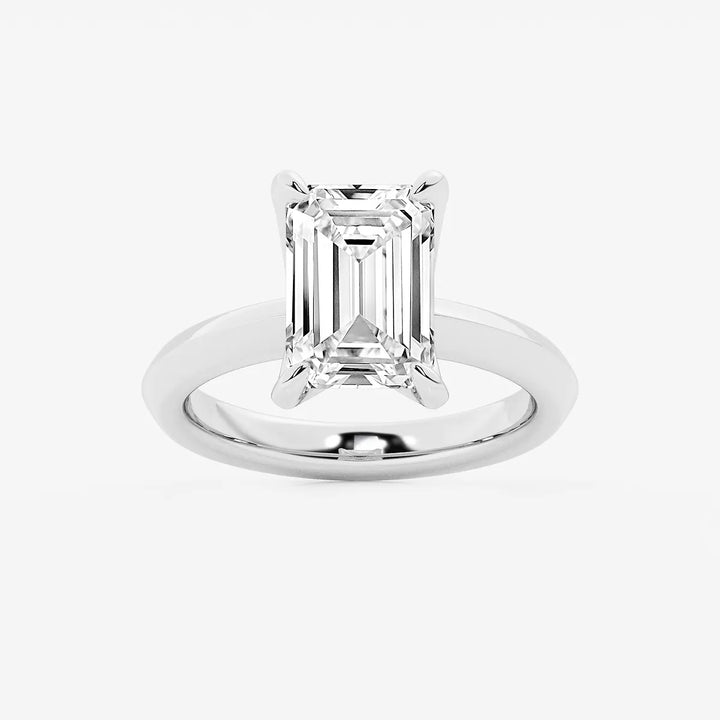 Emerald Cut Lab Grown Diamond Engagement Ring