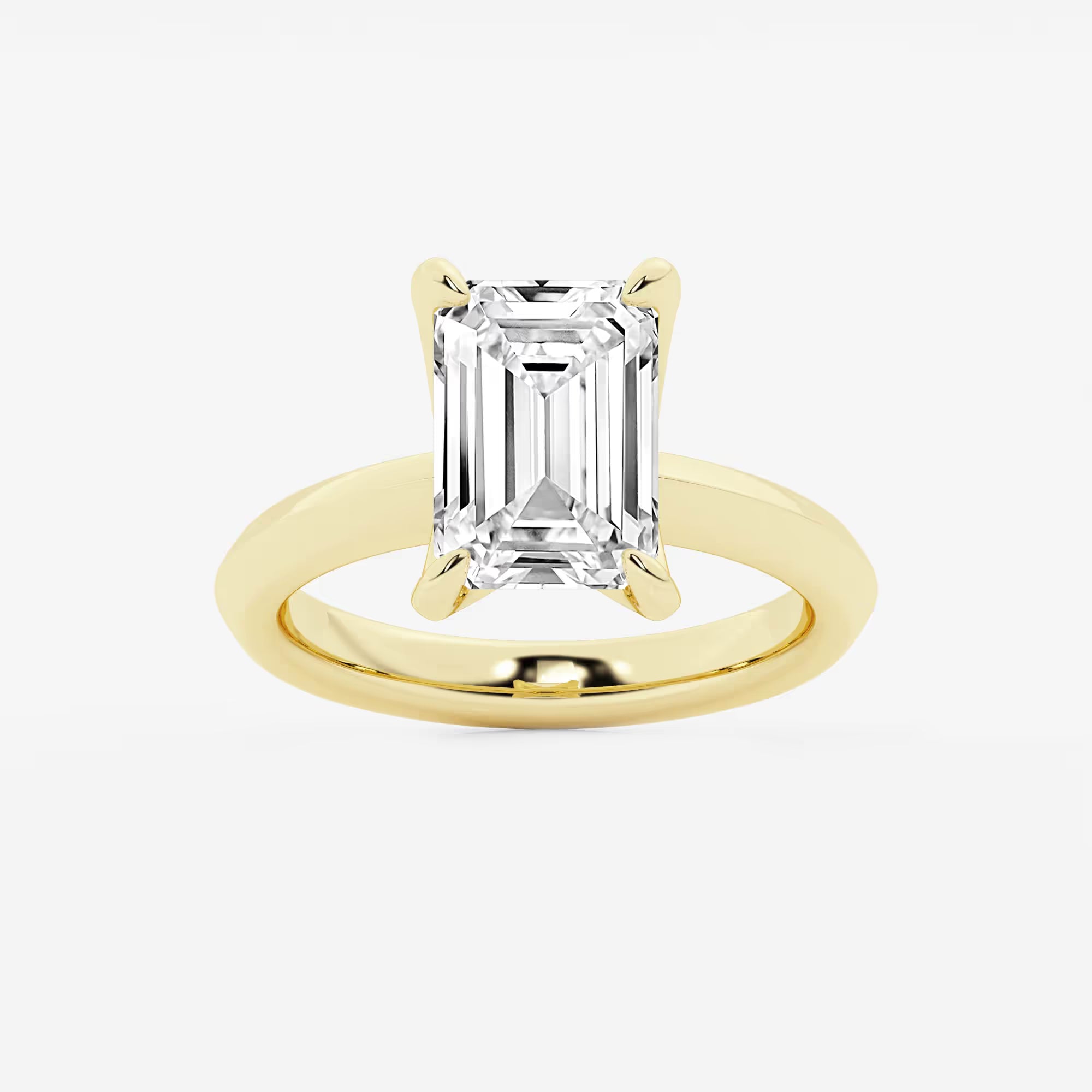 Emerald Cut Lab Grown Diamond Engagement Ring