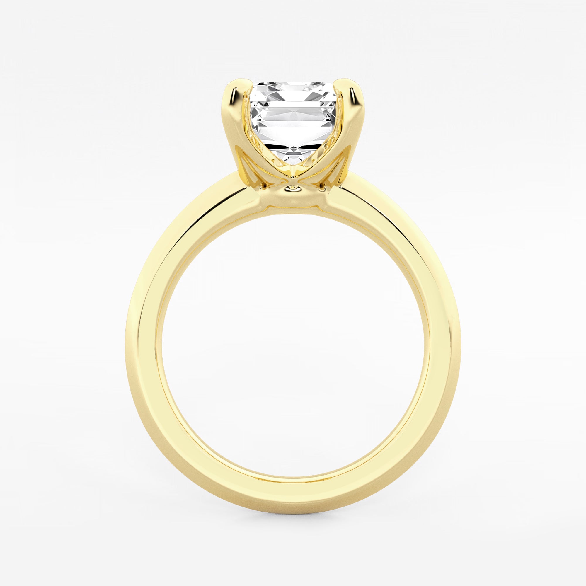 Emerald Cut Lab Grown Diamond Engagement Ring