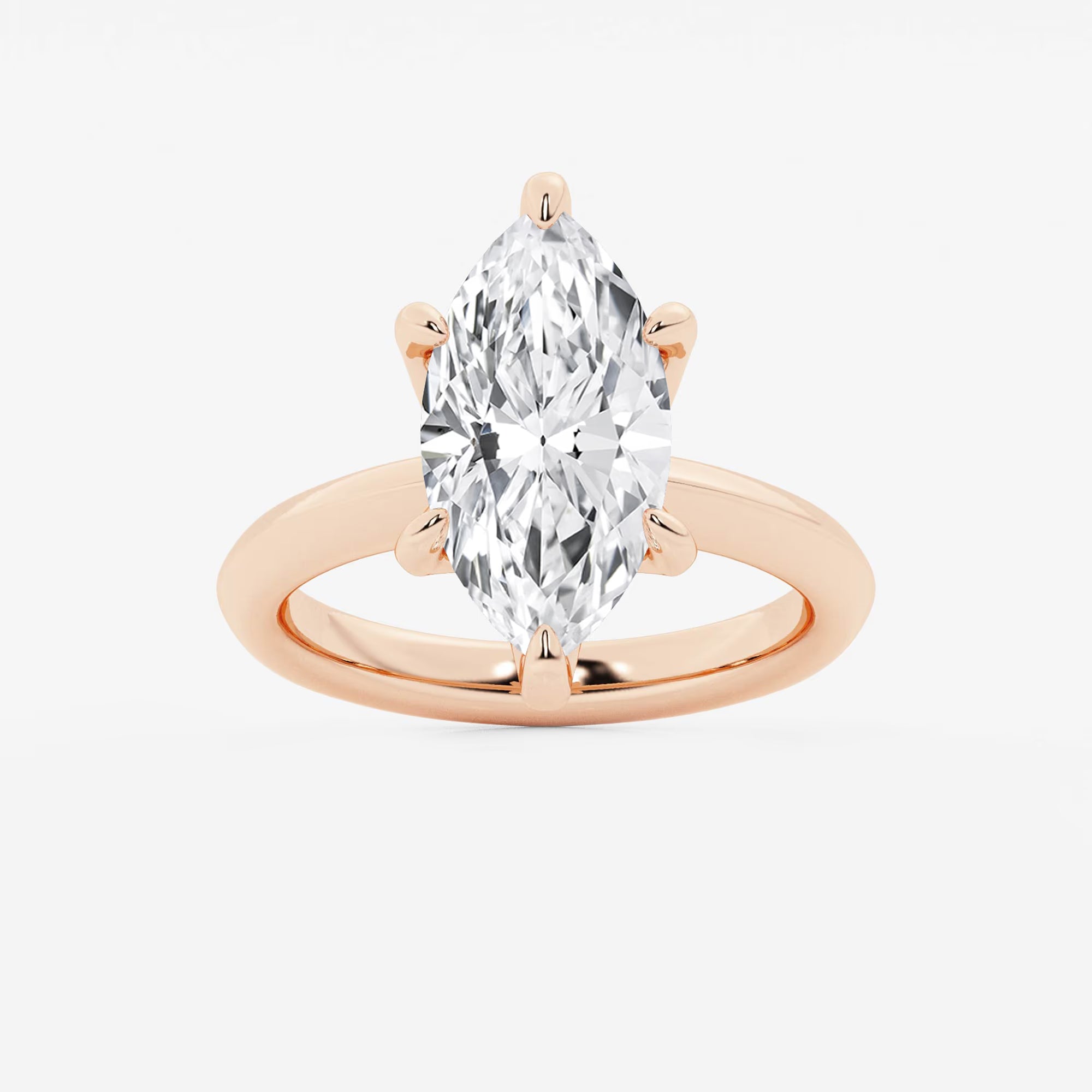 Lunara Marquise Lab-Grown Diamond Knife Edge Solitaire Engagement Ring