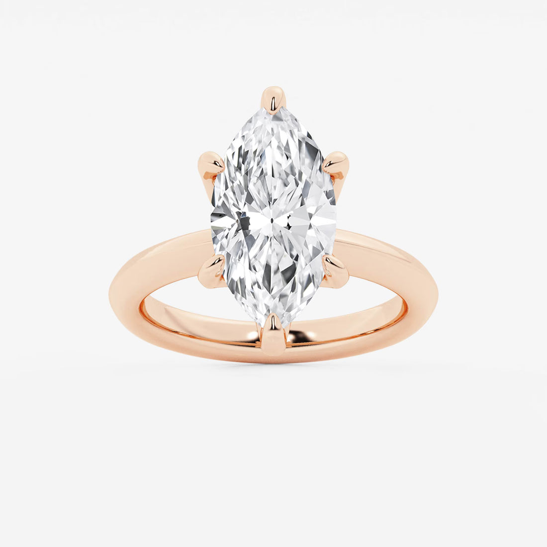 Lunara Marquise Lab-Grown Diamond Knife Edge Solitaire Engagement Ring