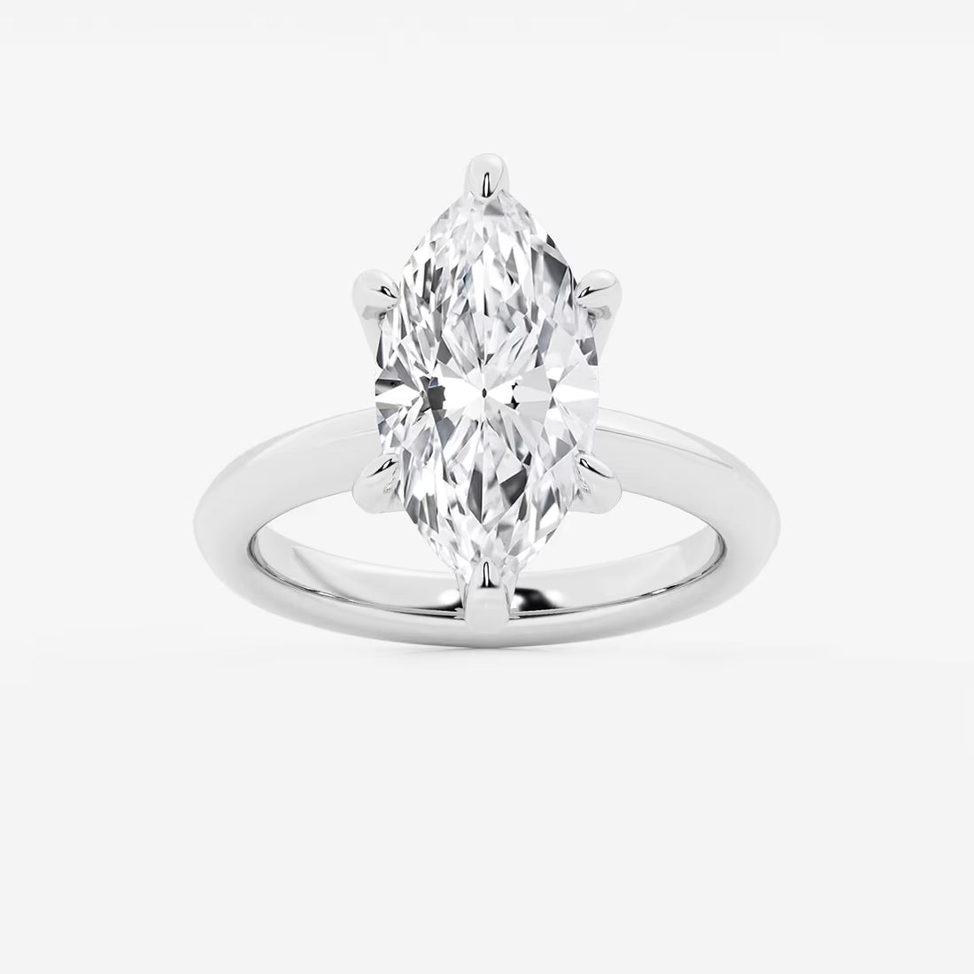 Lunara Marquise Lab-Grown Diamond Knife Edge Solitaire Engagement Ring