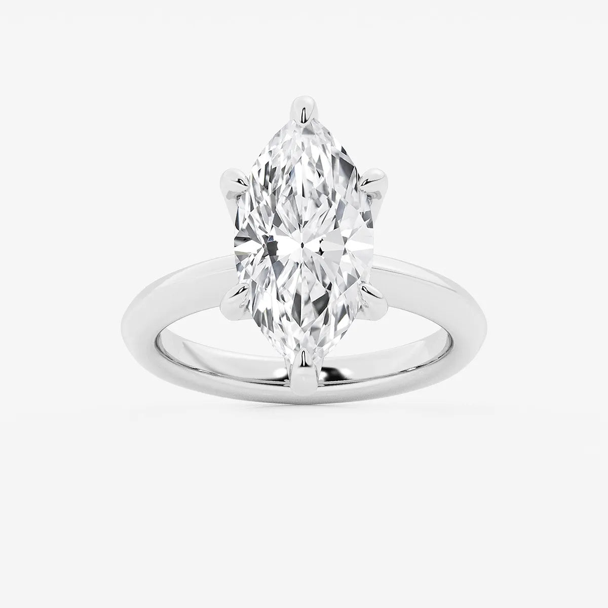 Lunara Marquise Lab-Grown Diamond Knife Edge Solitaire Engagement Ring