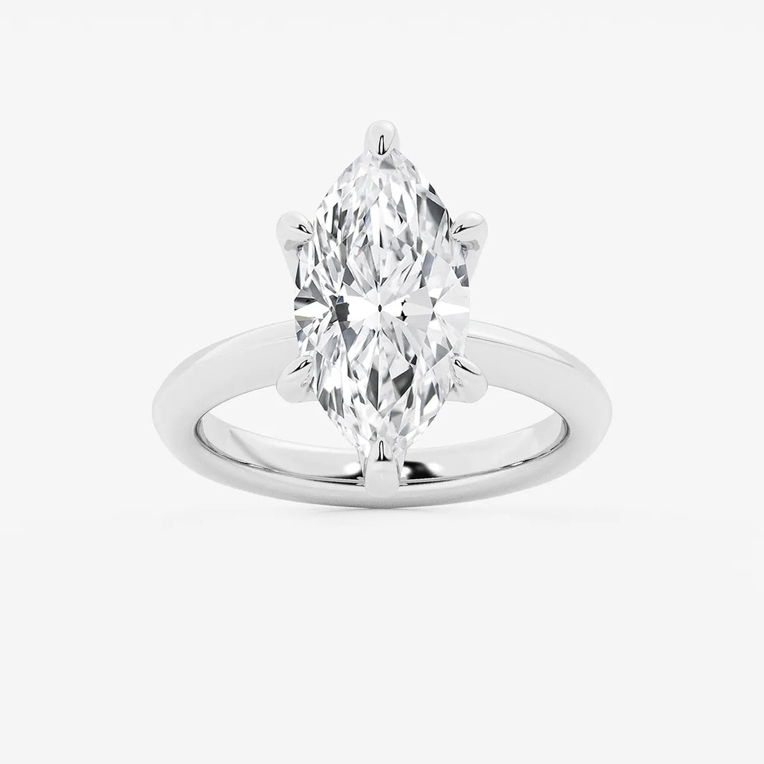 Lunara Marquise Lab-Grown Diamond Knife Edge Solitaire Engagement Ring