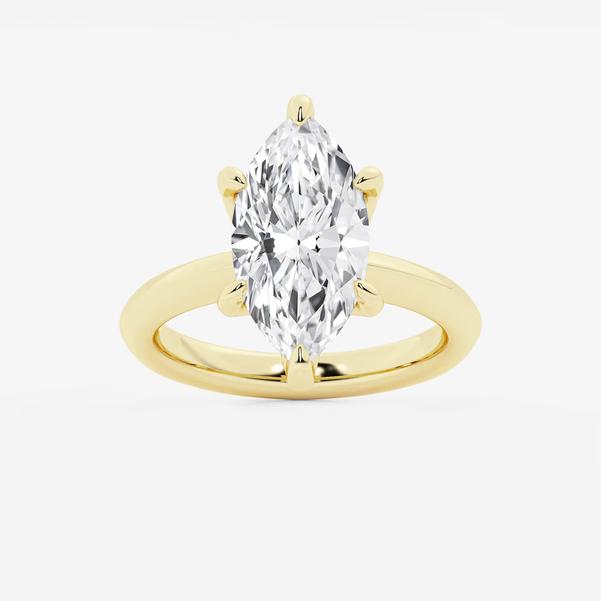 Lunara Marquise Lab-Grown Diamond Knife Edge Solitaire Engagement Ring