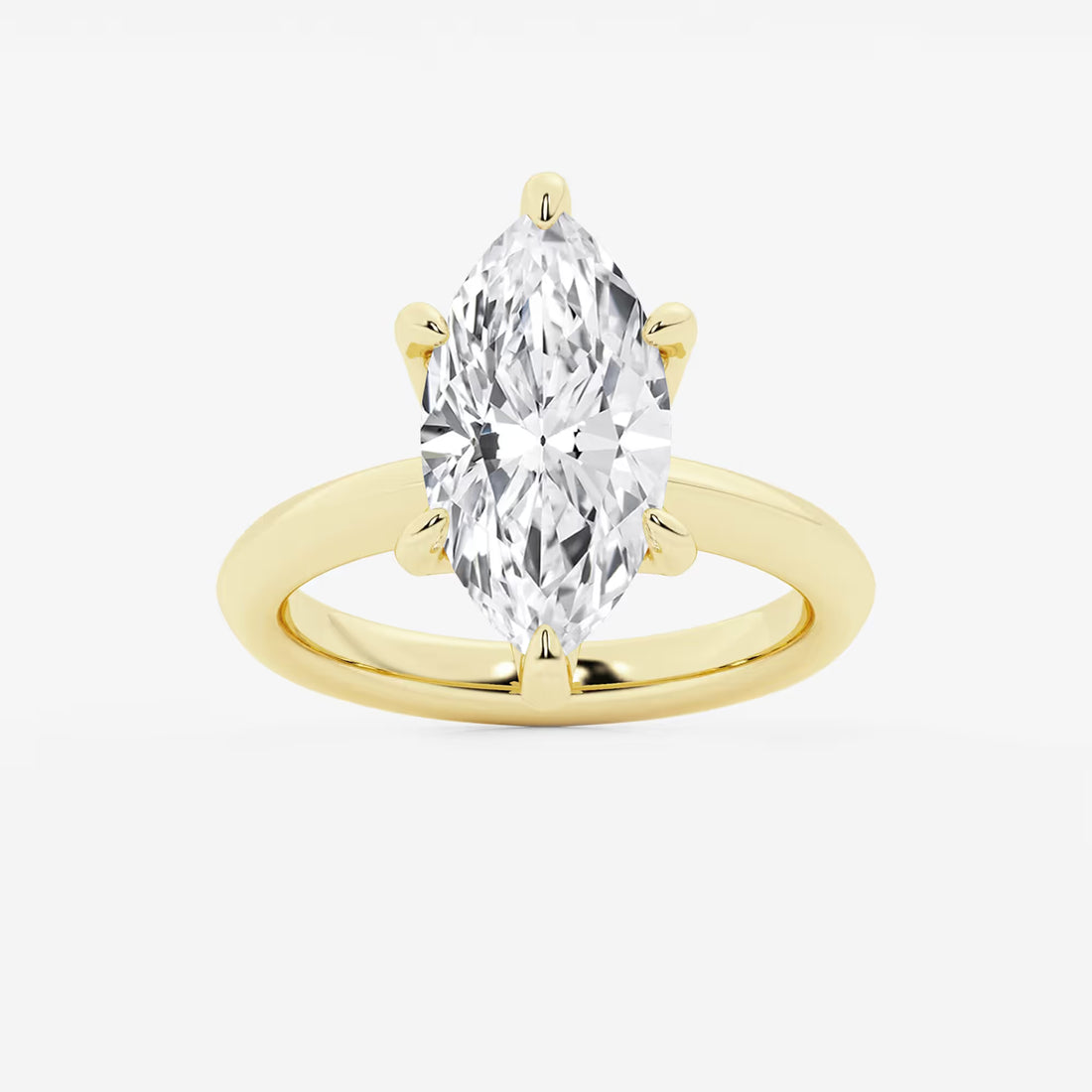 Lunara Marquise Lab-Grown Diamond Knife Edge Solitaire Engagement Ring