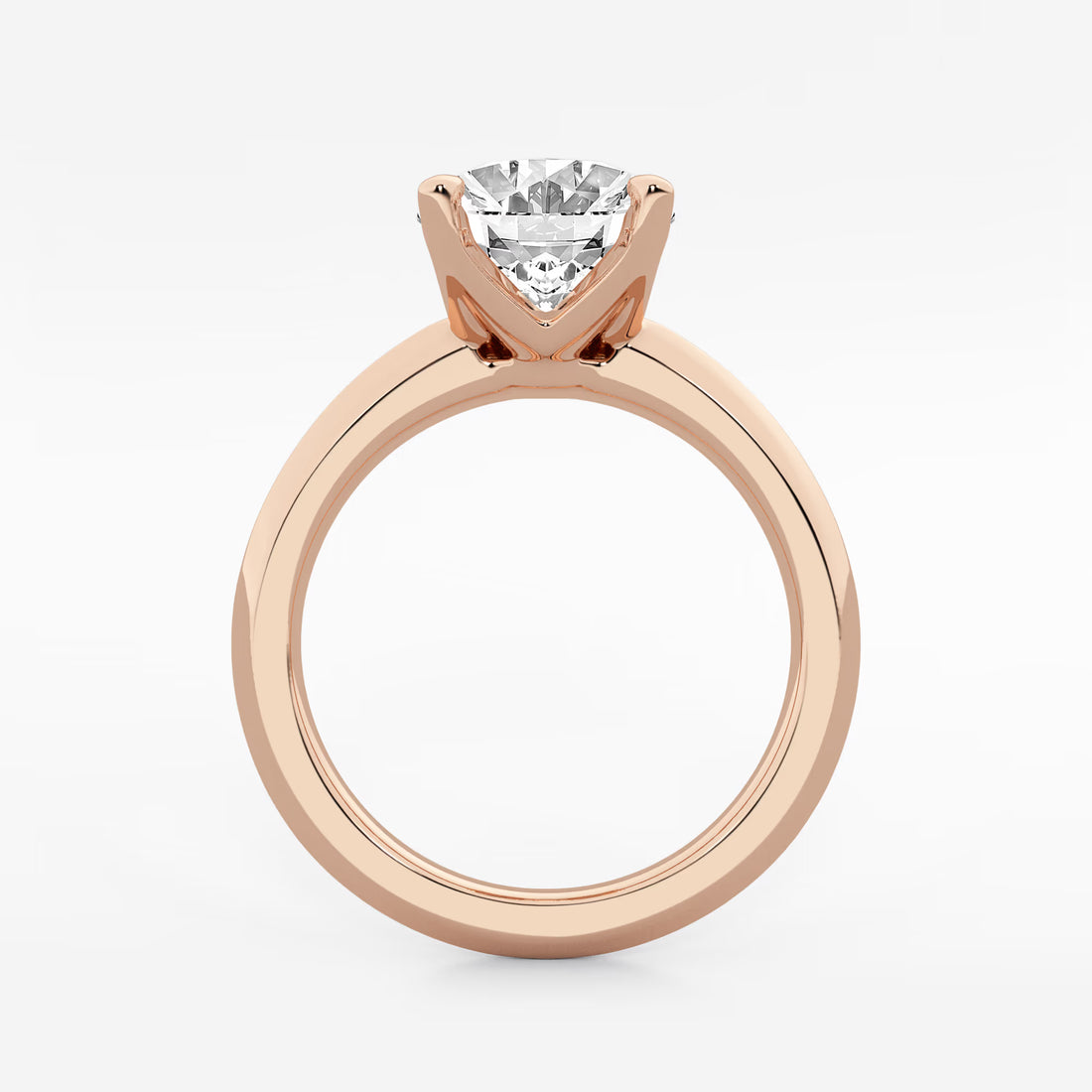 Veloura Oval Lab Grown Diamond Knife Edge Solitaire Engagement Ring