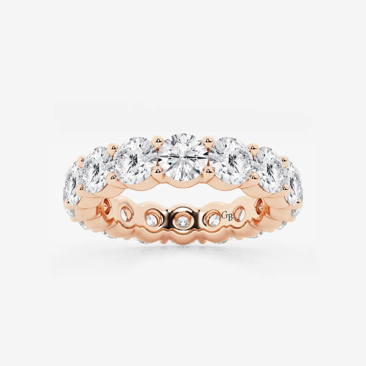 Shared Prong Round Lab Grown Diamond Eternity Band