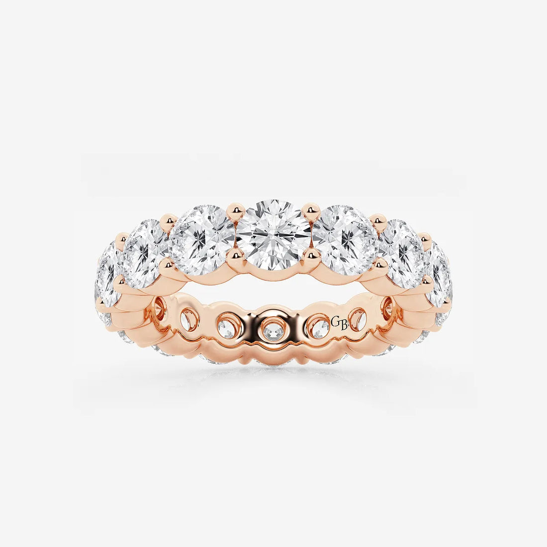Shared Prong Round Lab Grown Diamond Eternity Band