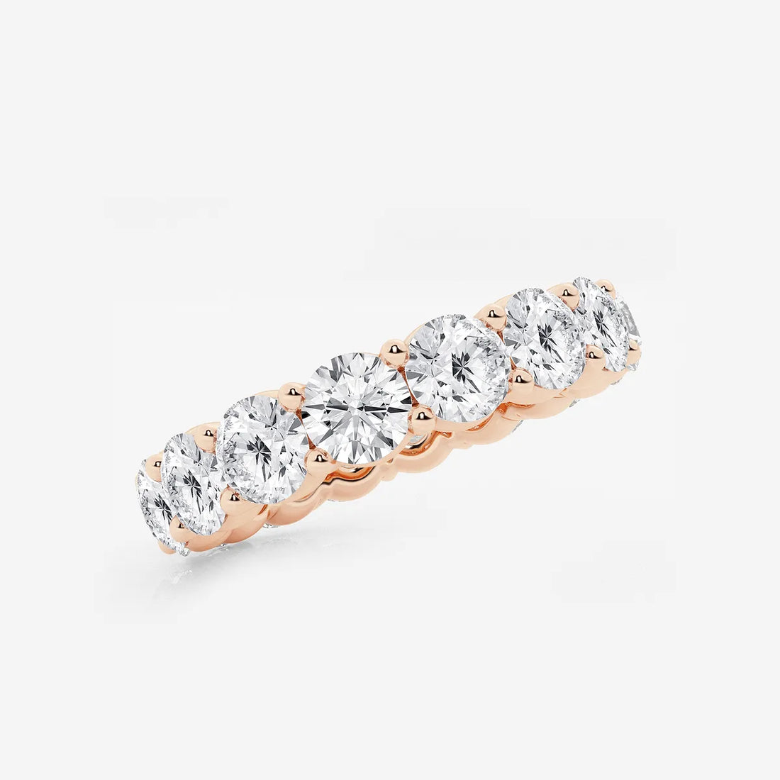 Shared Prong Round Lab Grown Diamond Eternity Band