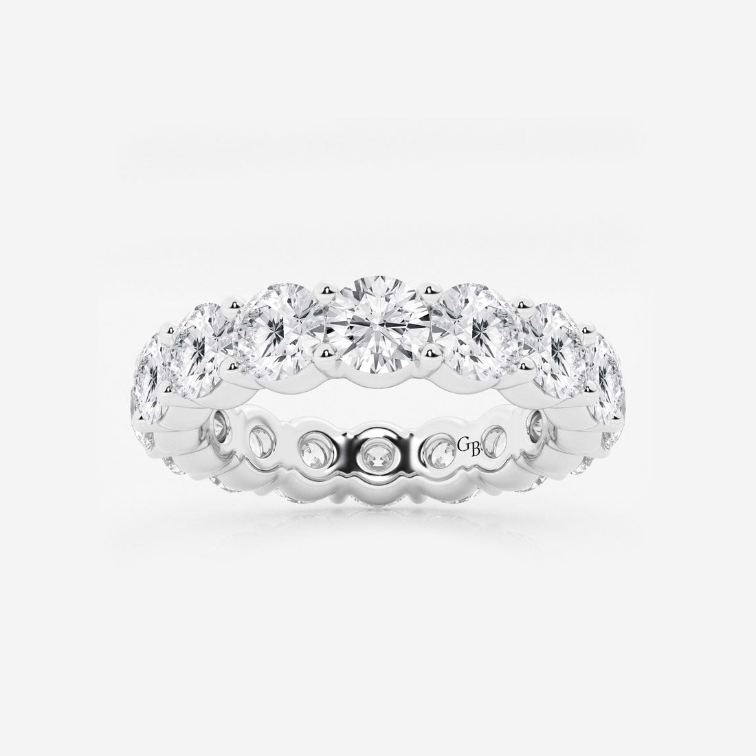 Shared Prong Round Lab Grown Diamond Eternity Band