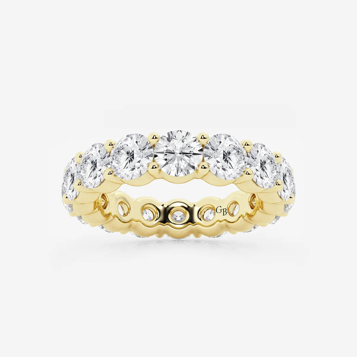 Shared Prong Round Lab Grown Diamond Eternity Band