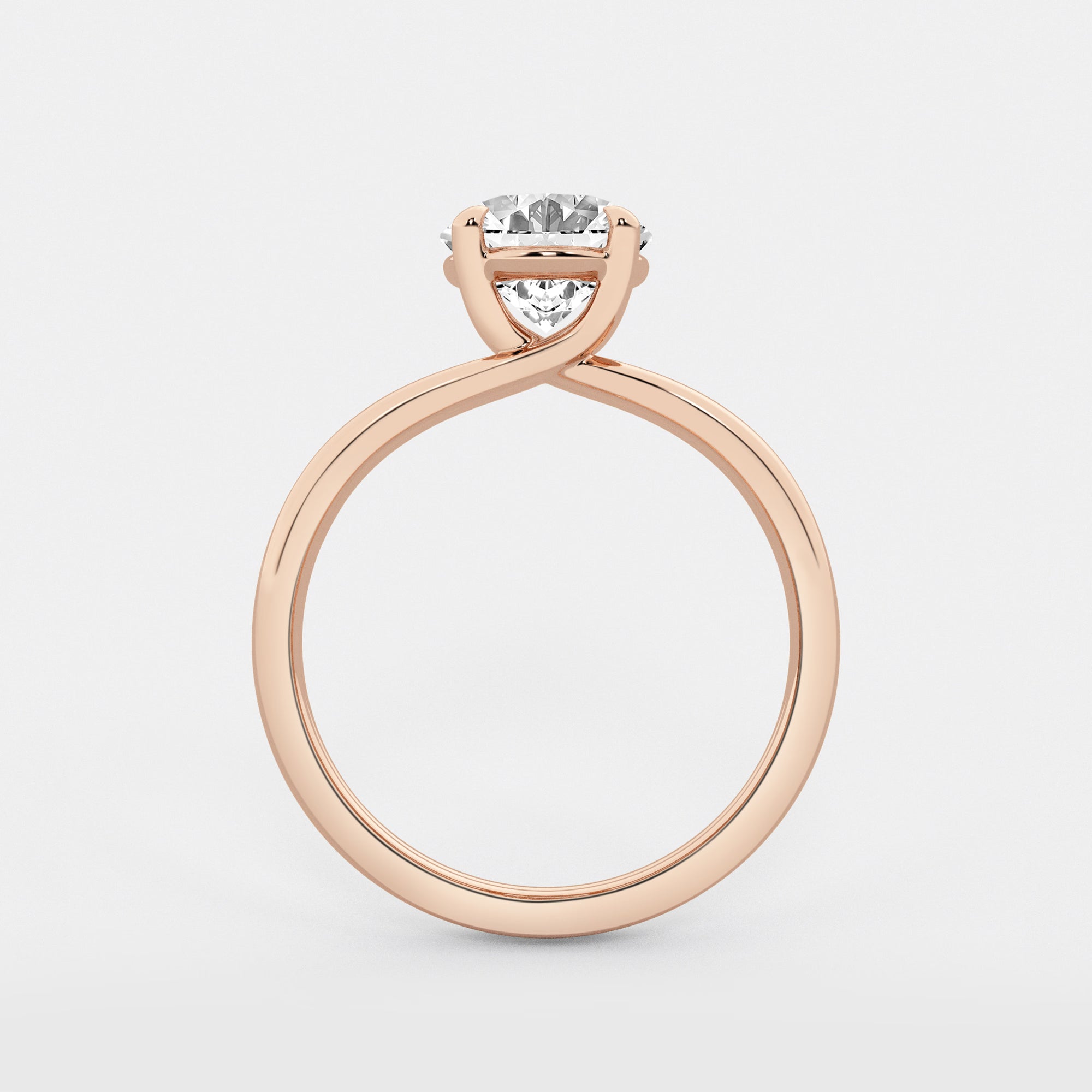 Valeria Oval Lab Grown Diamond Double Shank Trellis Solitaire Engagement Ring
