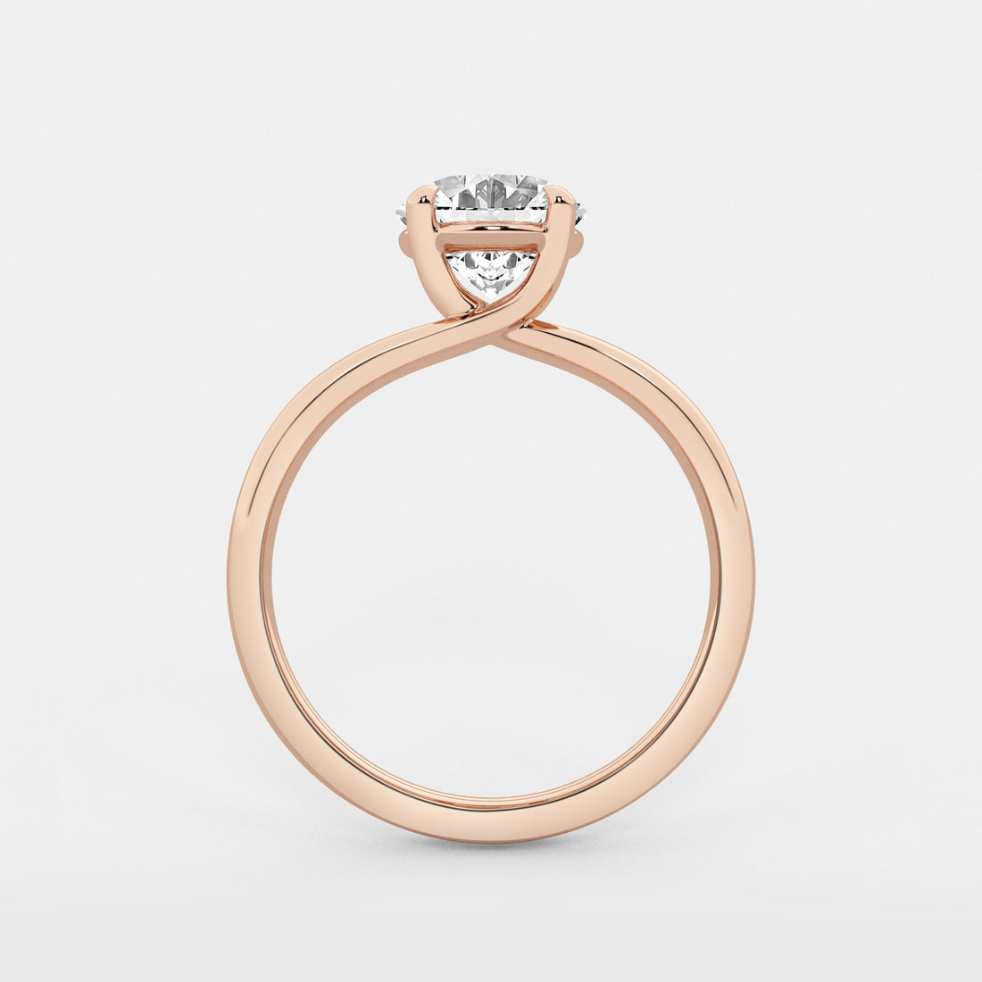 Valeria Oval Lab Grown Diamond Double Shank Trellis Solitaire Engagement Ring